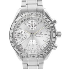 Omega Speedmaster Day Date Chronograph Steel Silver Dial Mens Watch 3523.30.00