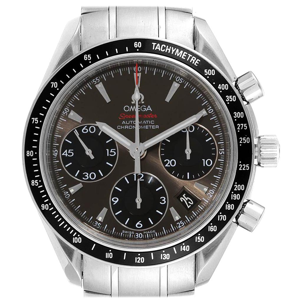 Omega Speedmaster Day Date Gray Dial Watch 323.30.40.40.06.001 Card For Sale