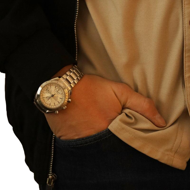Omega Speedmaster Day-Date Men's Watch 3221.30.00 - Stainless Automatic 1YrWnty For Sale 1