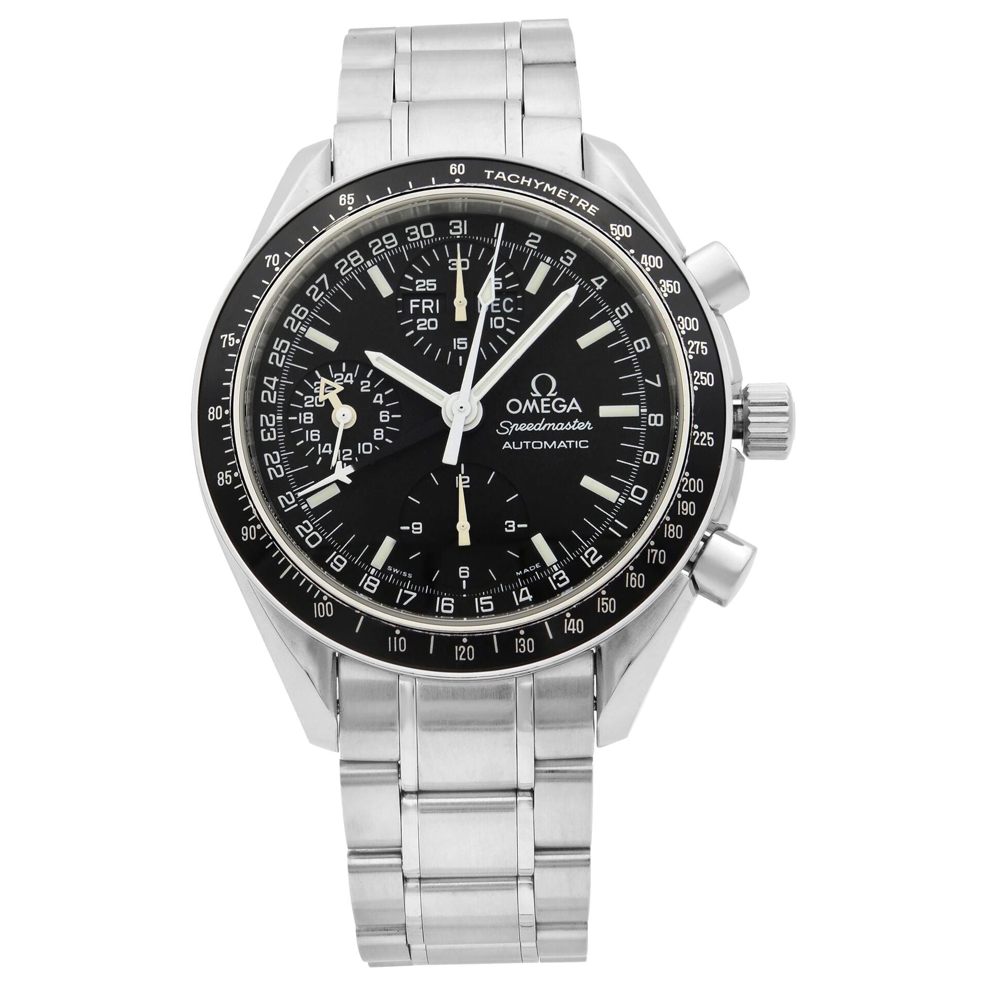 Omega Speedmaster Day Date Month Black Dial Steel Automatic Men Watch 3220.50.00