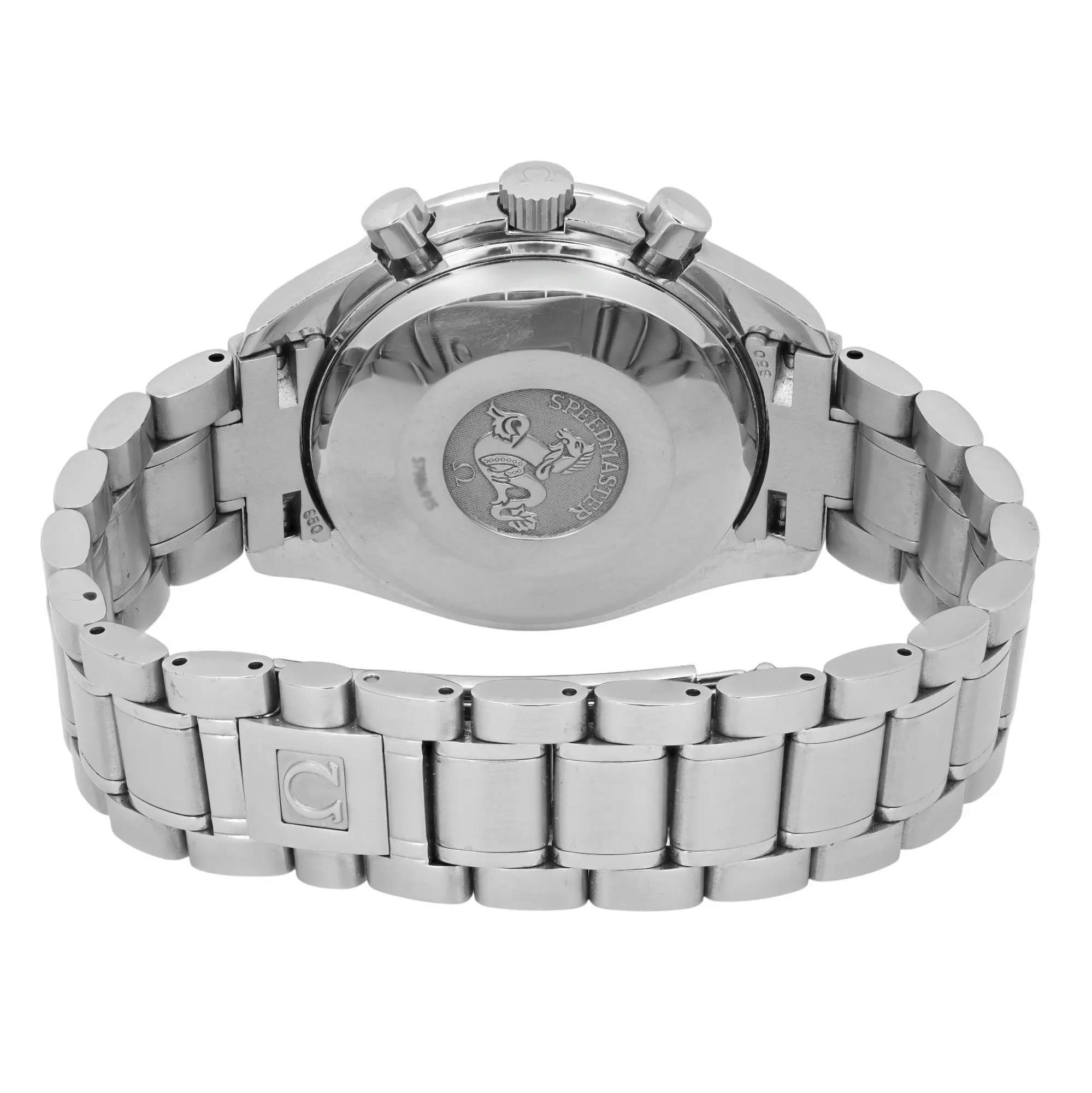 Omega Speedmaster Tag Datum Monat Stahl Silber Zifferblatt Automatikuhr 3523.30.00 im Angebot 1
