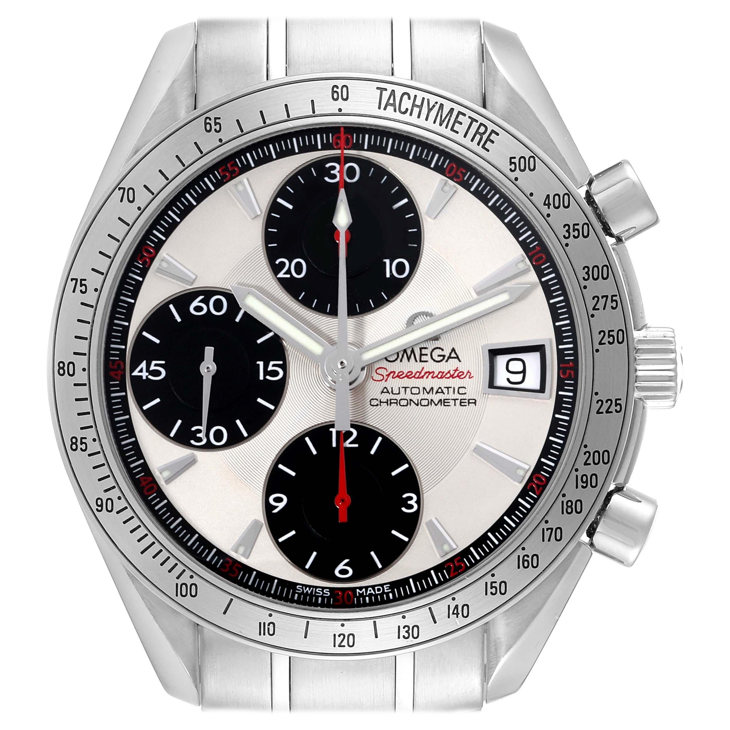 Omega Speedmaster Day Date Panda Dial Steel Mens Watch 3211.31.00 Box Card