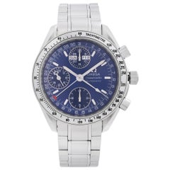 Omega Speedmaster Day-Date Steel Blue Dial Automatic Mens Watch 3523.80.00