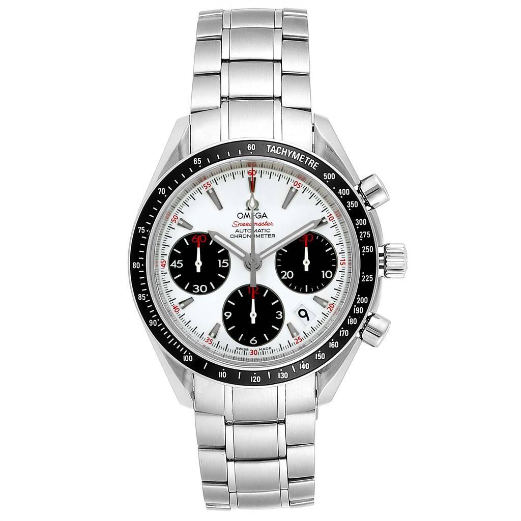 omega white face speedmaster