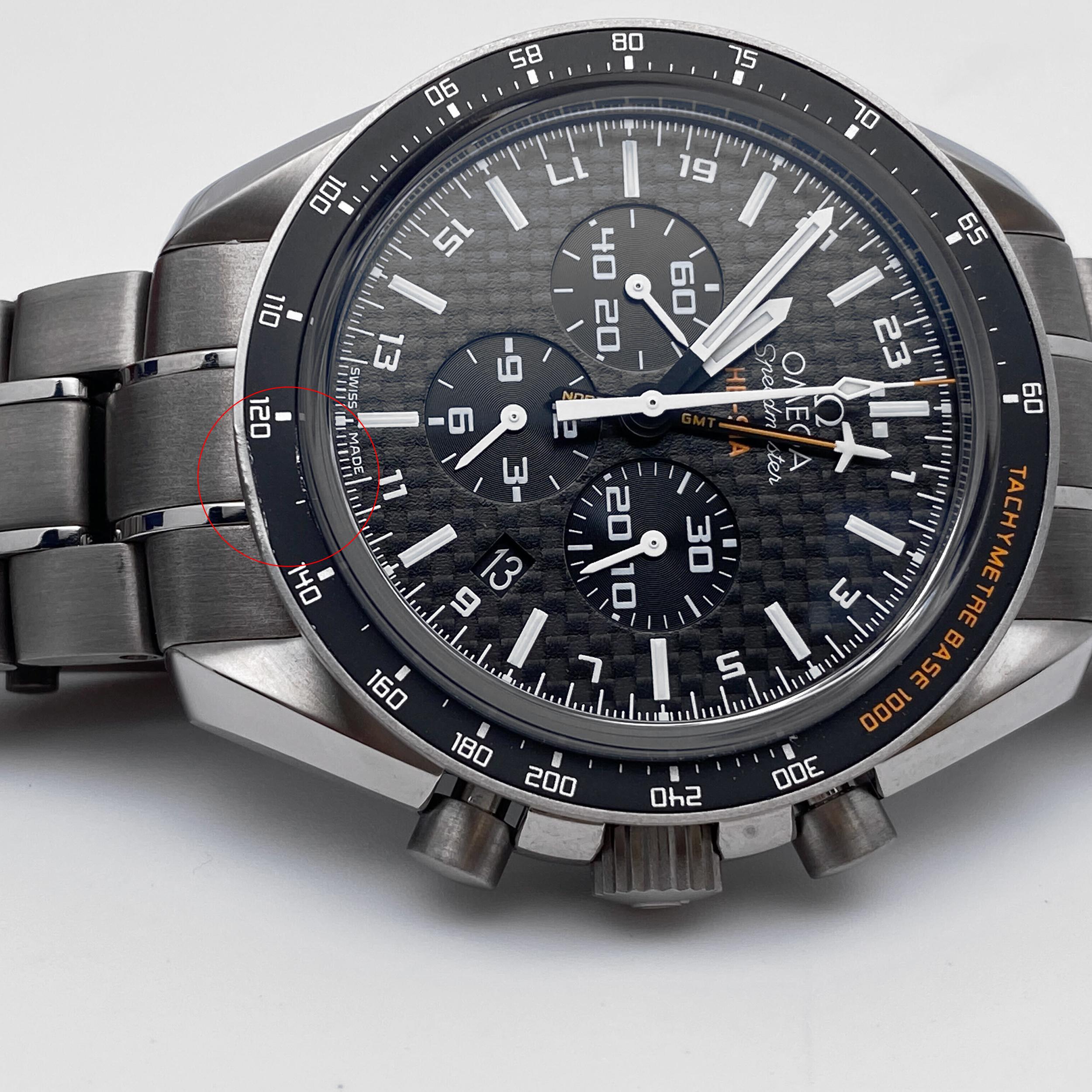 Men's Omega Speedmaster HB-SIA GMT Titanium Black Dial Mens Watch 321.90.44.52.01.001