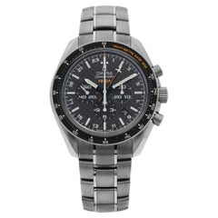 Used Omega Speedmaster HB-SIA GMT Titanium Black Dial Mens Watch 321.90.44.52.01.001