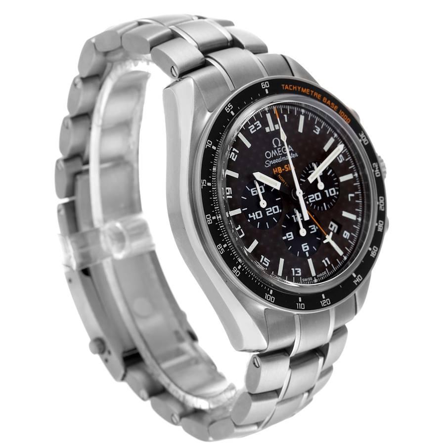 Omega Speedmaster HB-SIA GMT Orologio in titanio 321.90.44.52.01.001 Scheda Box In condizioni ottime a Atlanta, GA
