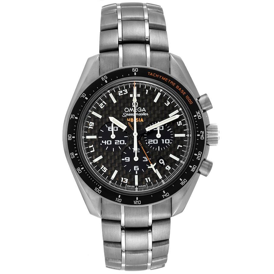 Omega Speedmaster HB-SIA GMT Orologio in titanio 321.90.44.52.01.001 Scheda Box In condizioni ottime a Atlanta, GA