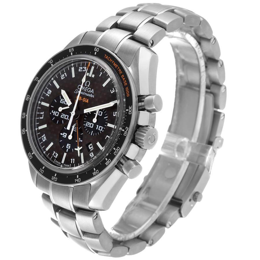 Uomo Omega Speedmaster HB-SIA GMT Orologio in titanio 321.90.44.52.01.001 Scheda Box