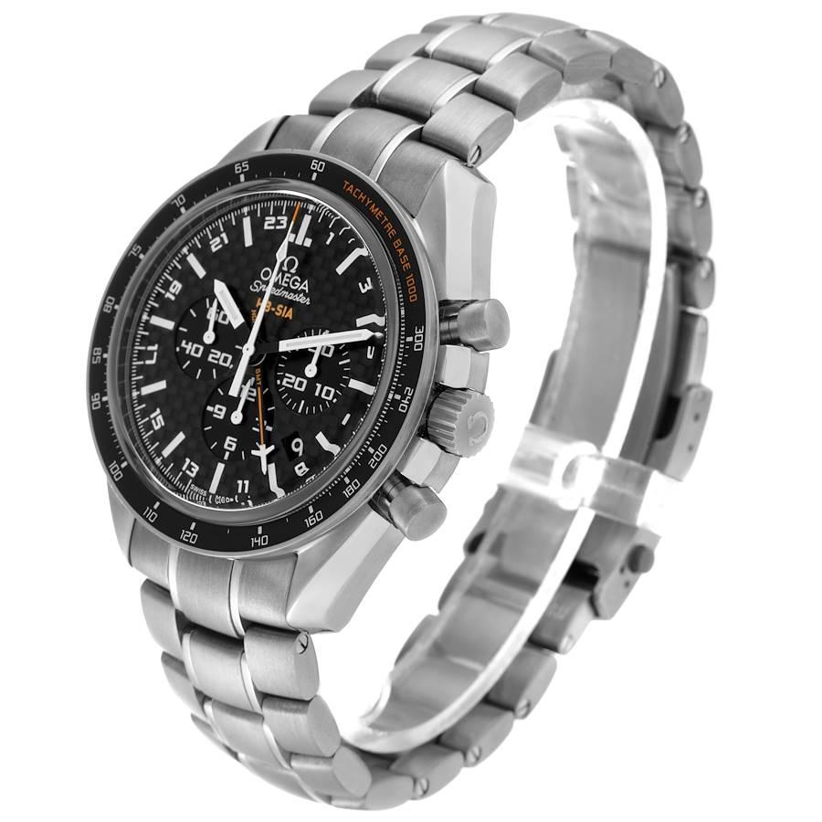 Omega Speedmaster HB-SIA GMT Orologio in titanio 321.90.44.52.01.001 Scheda Box 1