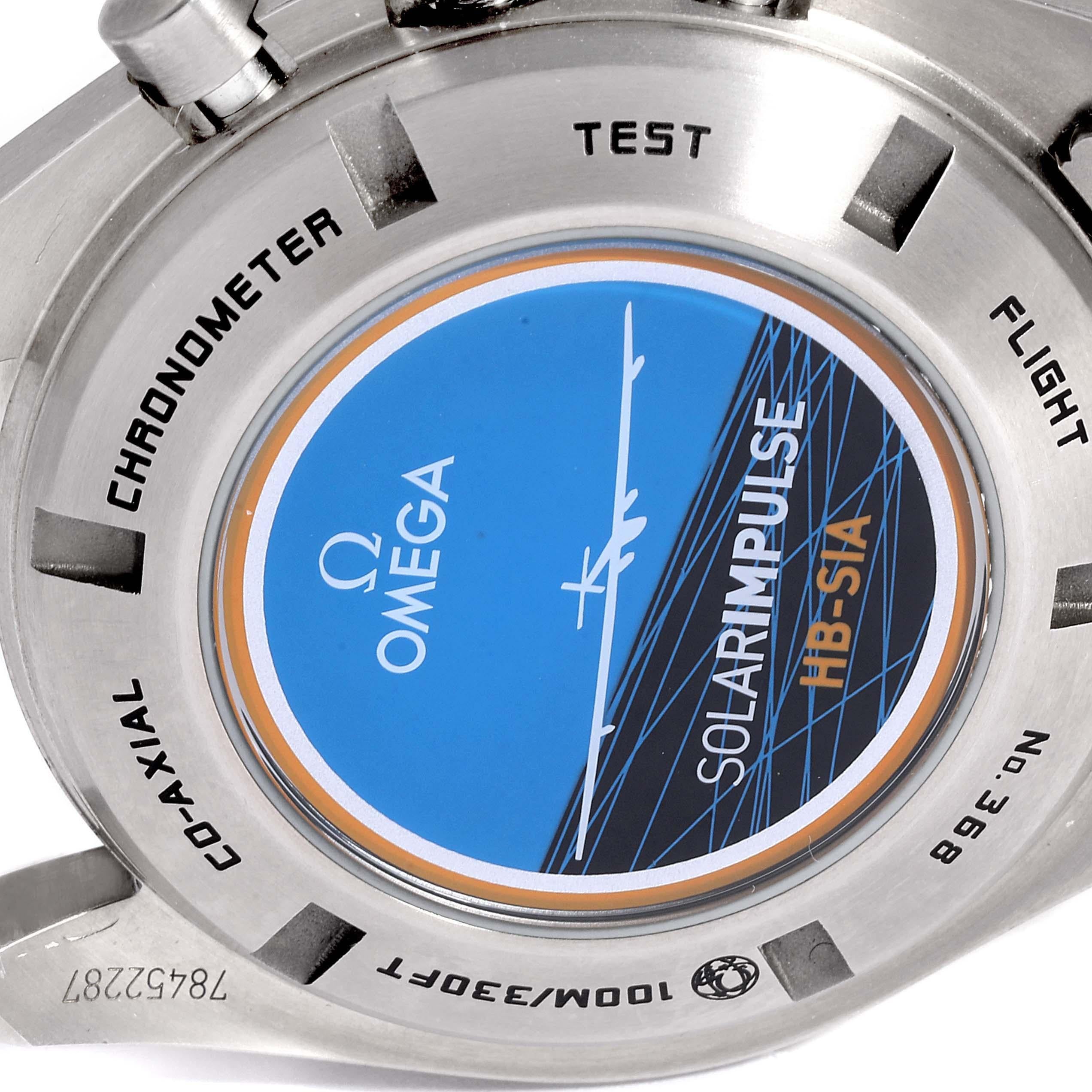 Omega Speedmaster HB-SIA GMT Titanium Watch 321.90.44.52.01.001 Box Card For Sale 2