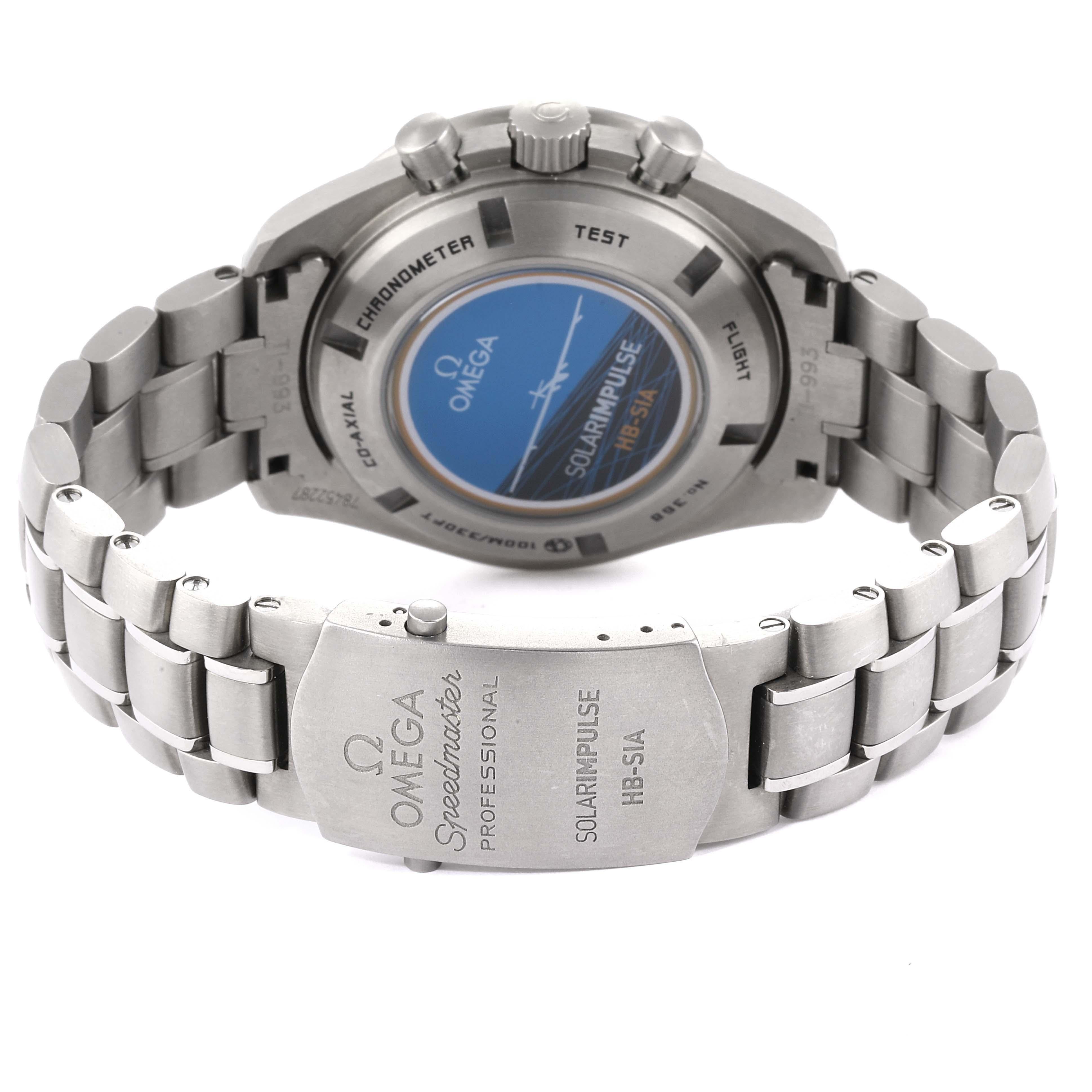 Omega Speedmaster HB-SIA GMT Titanium Watch 321.90.44.52.01.001 Box Card For Sale 3