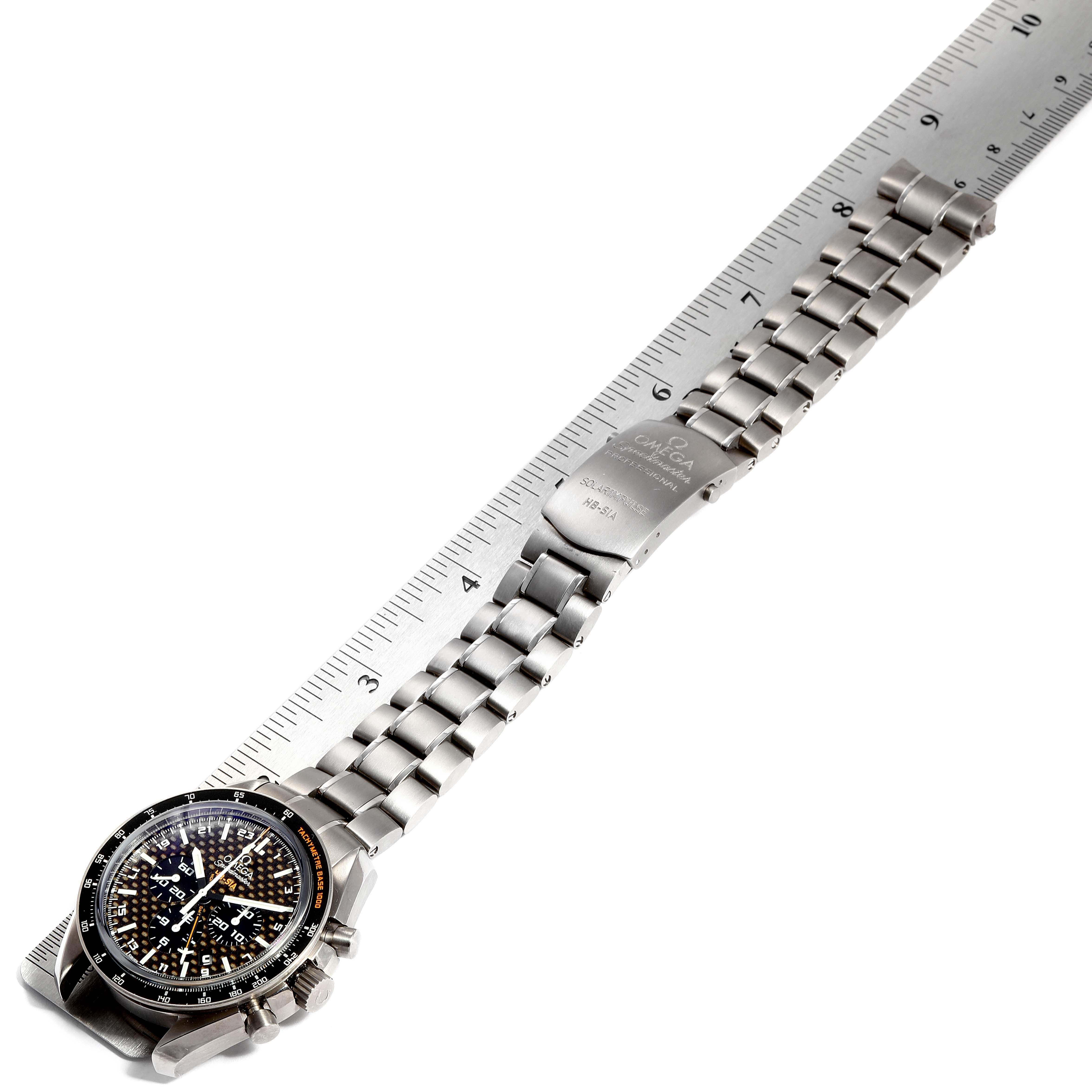 Omega Speedmaster HB-SIA GMT Titanium Watch 321.90.44.52.01.001 Box Card For Sale 4