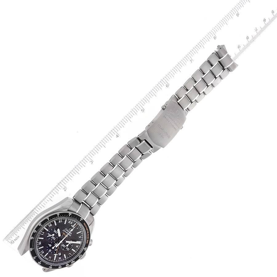 Omega Speedmaster HB-SIA GMT Titanium Watch 321.90.44.52.01.001 Box Card 1