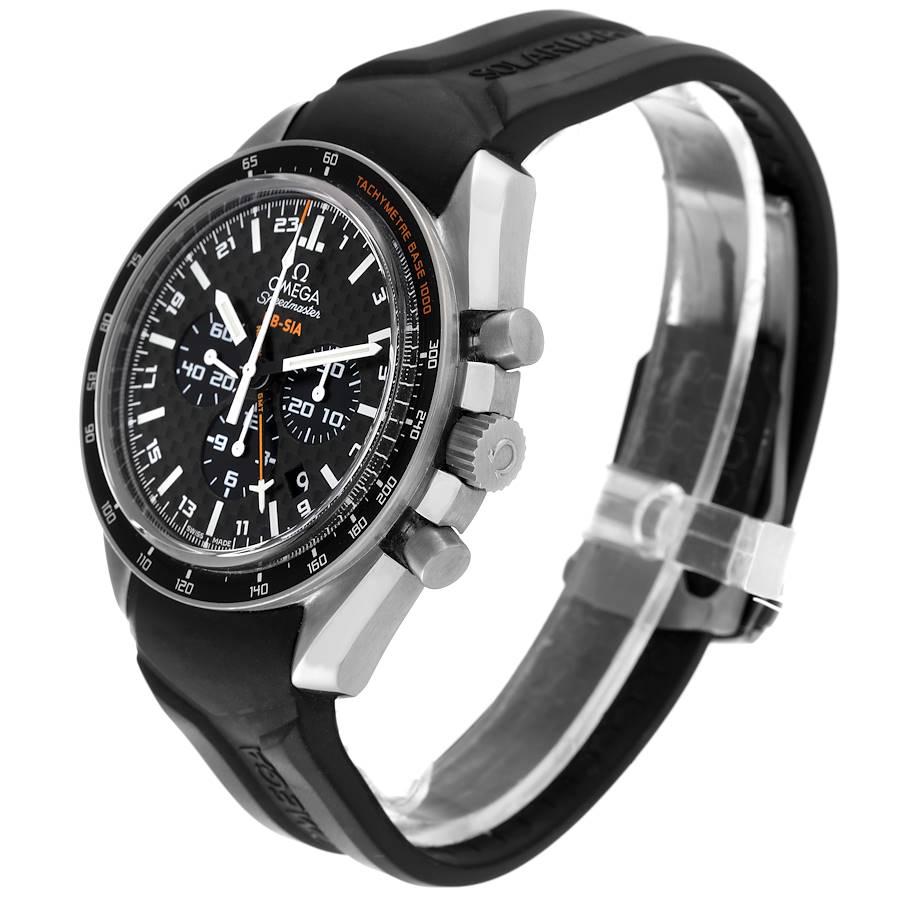 Uomo Omega Speedmaster HB-SIA GMT Orologio in titanio 321.92.44.52.01.001 Scheda Box