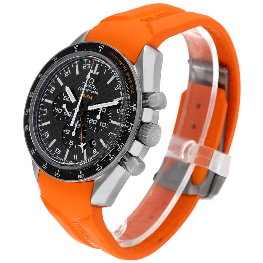 Omega Speedmaster HB-SIA GMT Titanium Watch 321.92.44.52.01.003 Unworn In Excellent Condition In Atlanta, GA