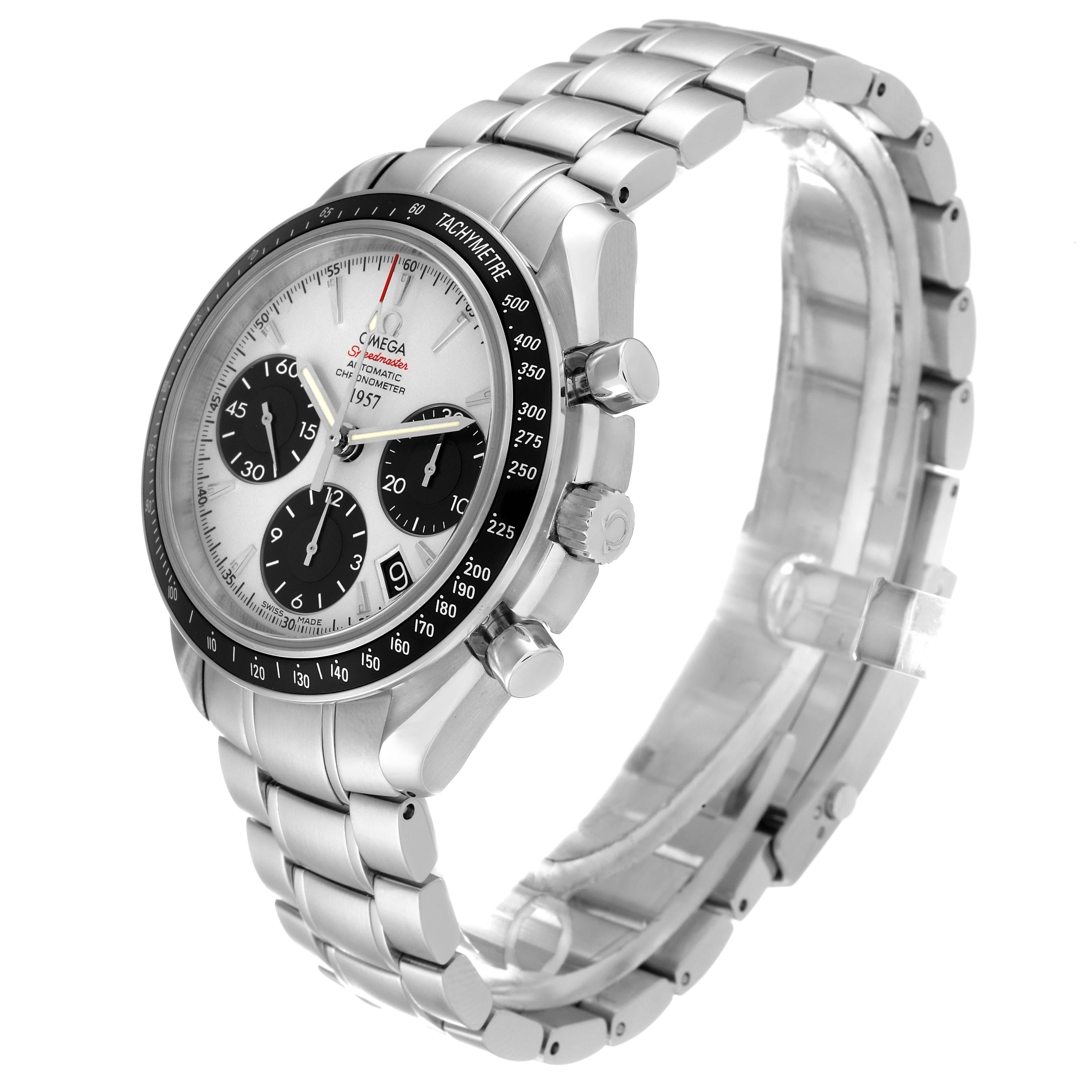 Omega Speedmaster LE Panda Zifferblatt Stahl Herrenuhr 323.30.40.40.02.001 Box-Karte 1
