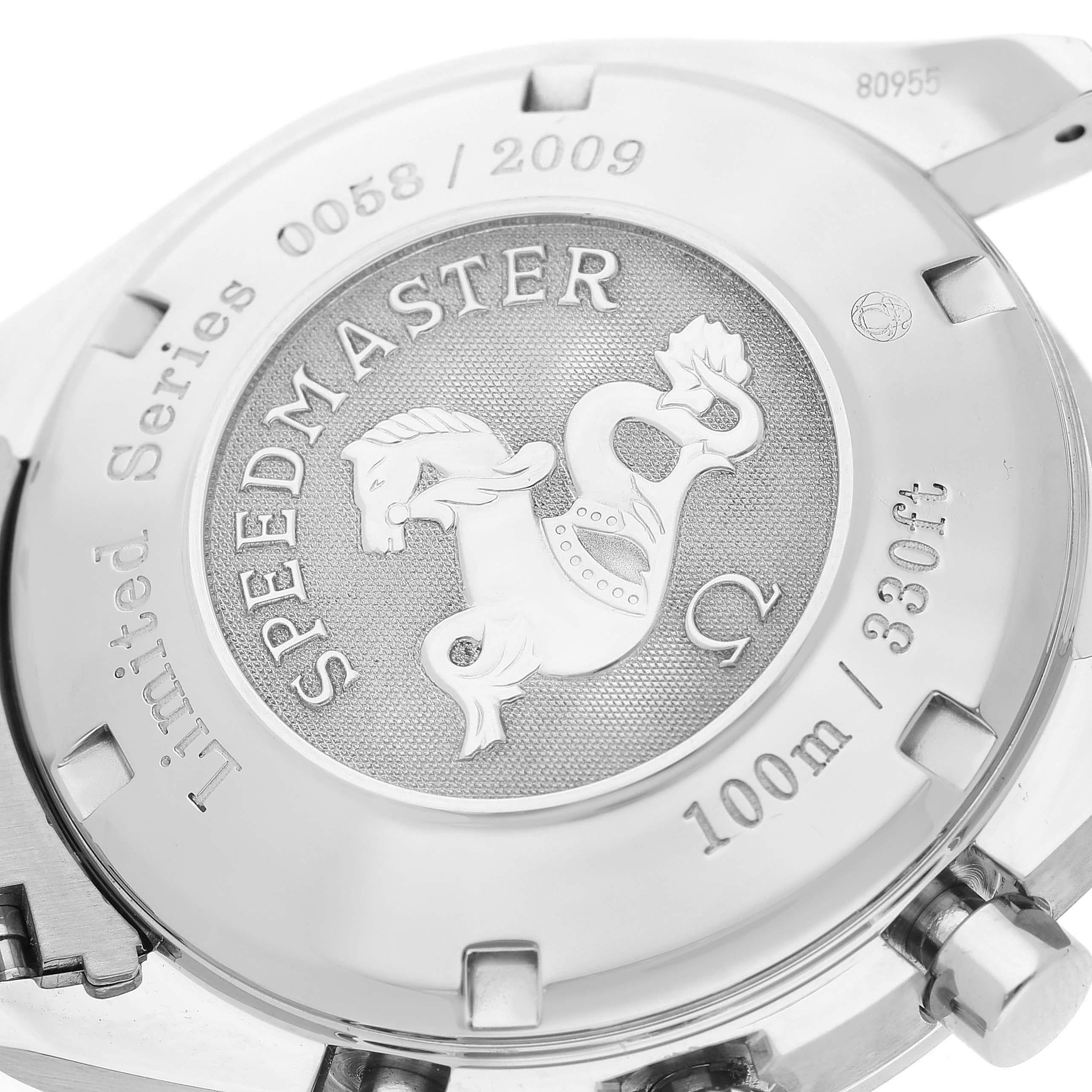 Omega Speedmaster LE Panda Dial Steel Mens Watch 323.30.40.40.02.001 In Excellent Condition In Atlanta, GA