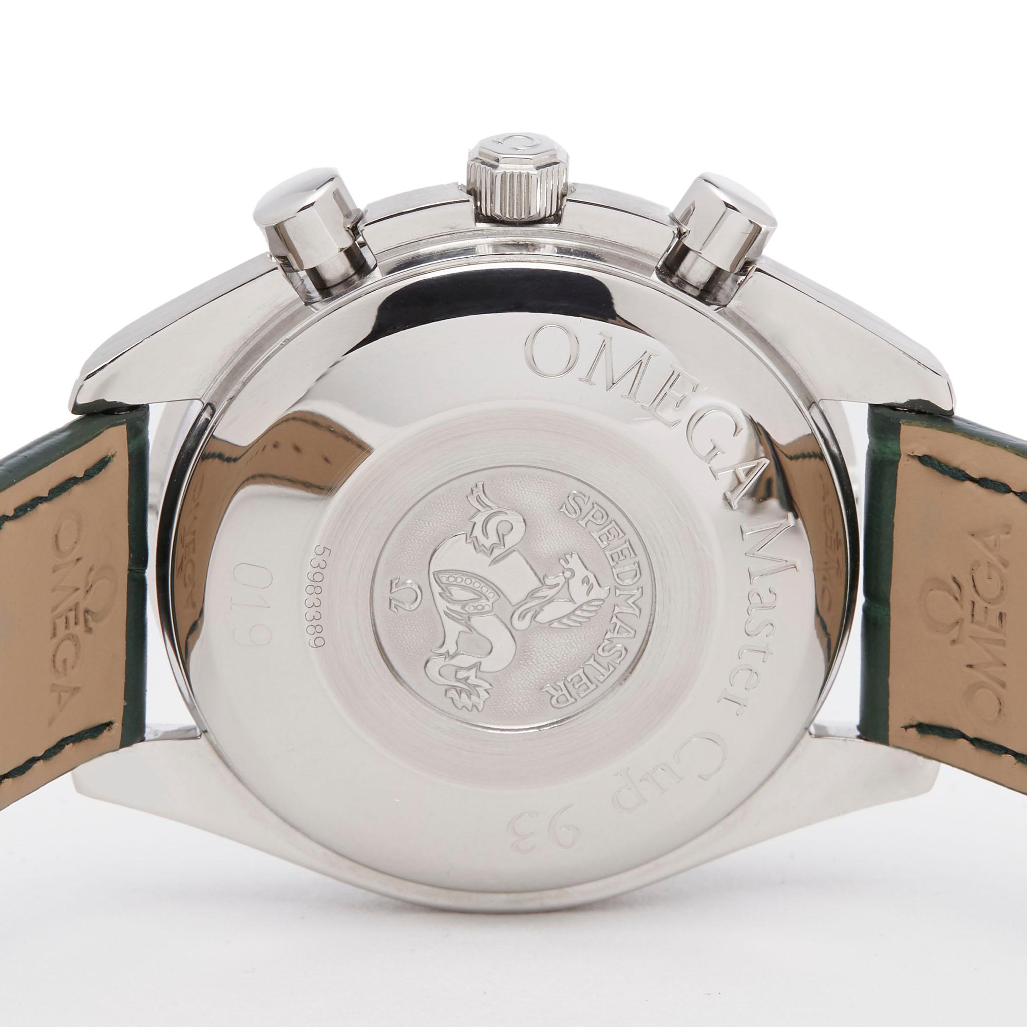 Omega Speedmaster Master Cup 93 Chronograph Stainless Steel Wristwatch In Excellent Condition In Bishops Stortford, Hertfordshire