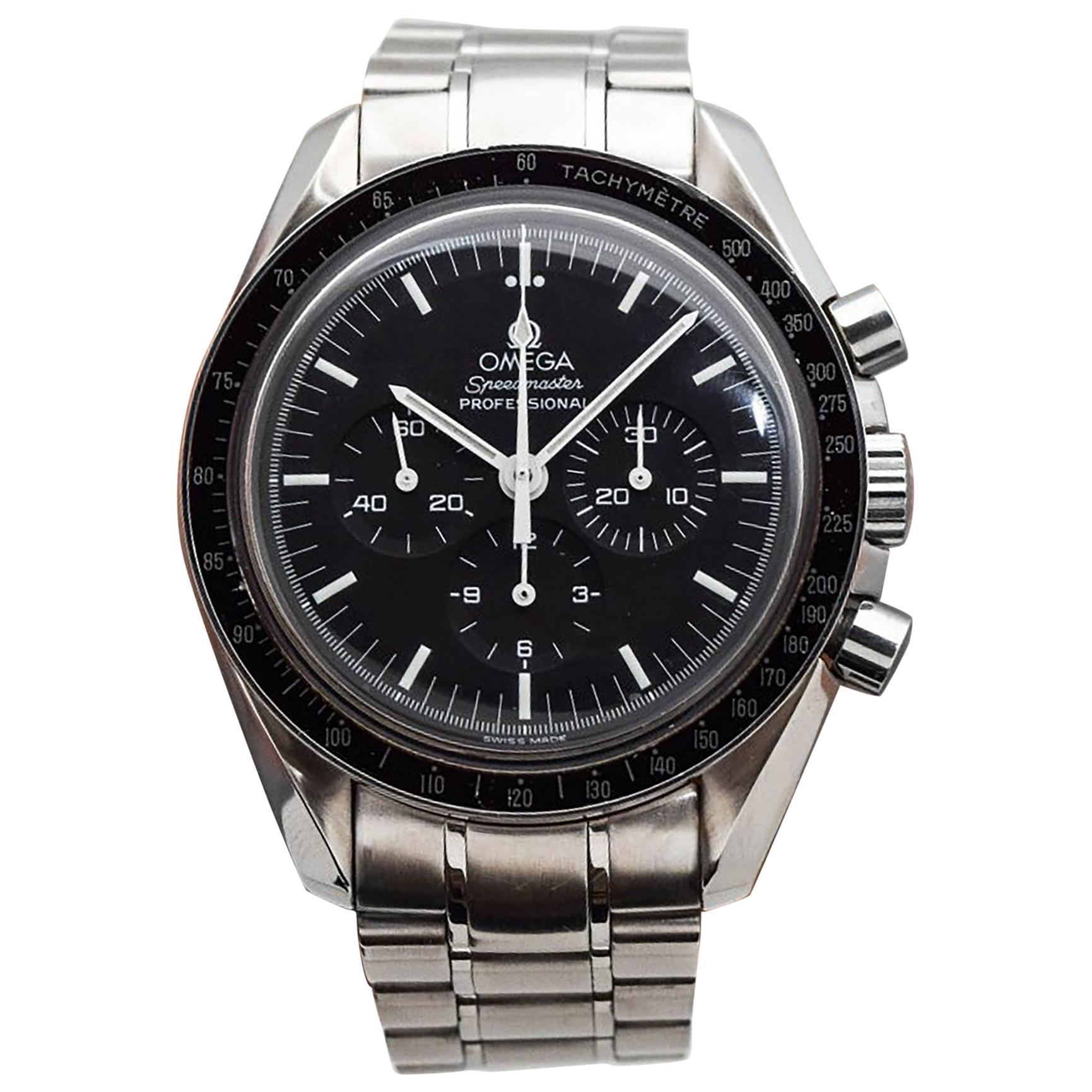 Omega Speedmaster Moon Stainless Steel Watch, 2000 For Sale