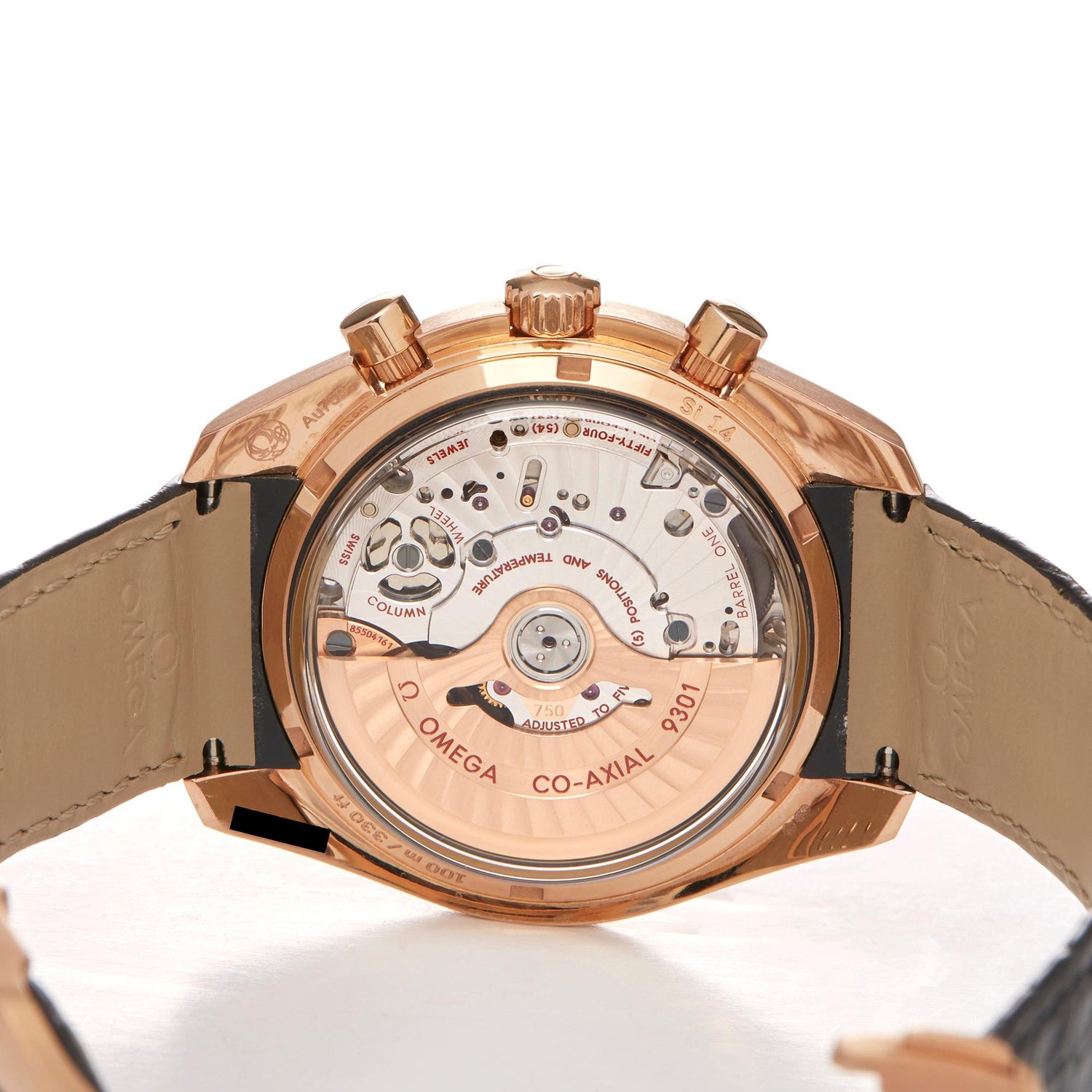 Omega Speedmaster Moon Watch 18k Rose Gold 31163445101001 Wristwatch At 1stdibs