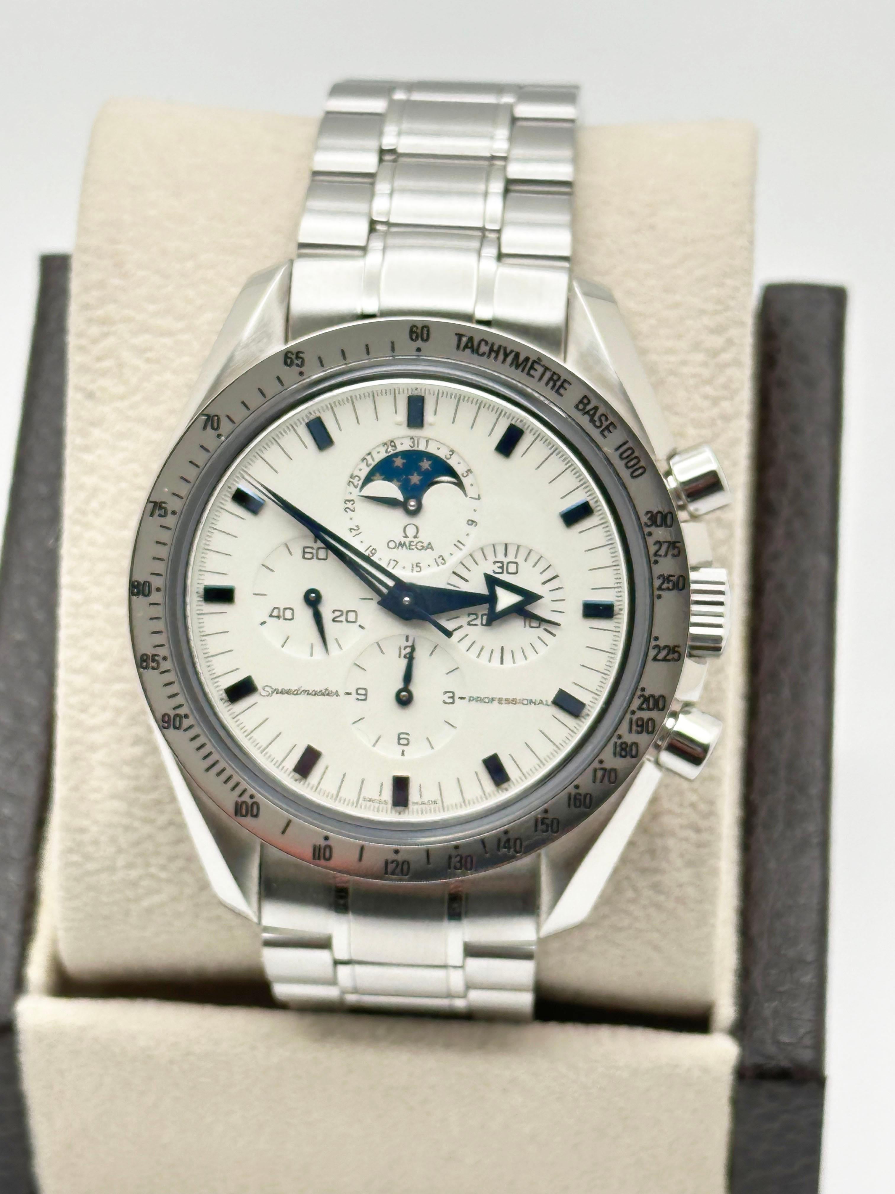 Omega Speedmaster Moonphase 3575.20.00 42mm Stainless Steel Box Paper For Sale 1