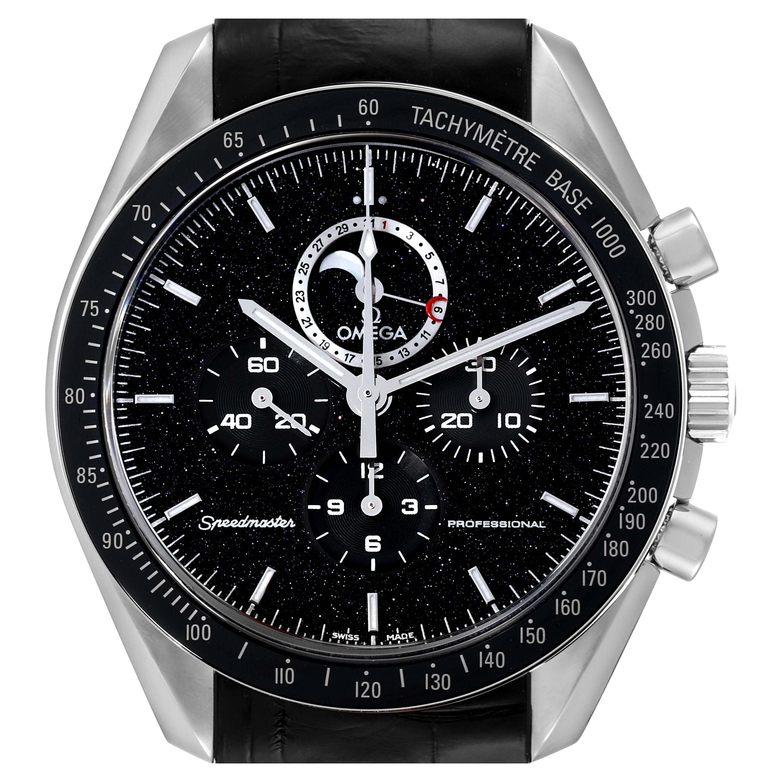 Omega Speedmaster Moonphase Steel Mens Watch 311.33.44.32.01.001 Box Card For Sale