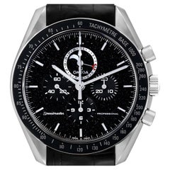 Used Omega Speedmaster Moonphase Steel Mens Watch 311.33.44.32.01.001 Box Card