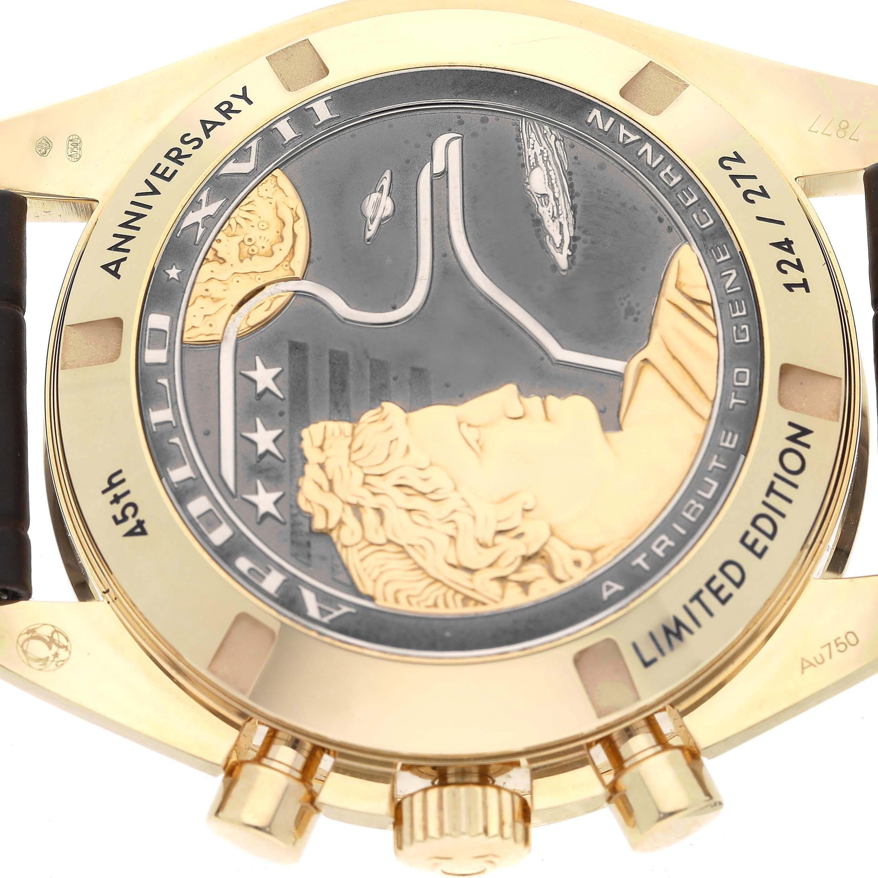 Omega Speedmaster Moonwatch Apollo 17 LE Mens Watch 311.63.42.30.03.001 Box Card In Excellent Condition In Atlanta, GA