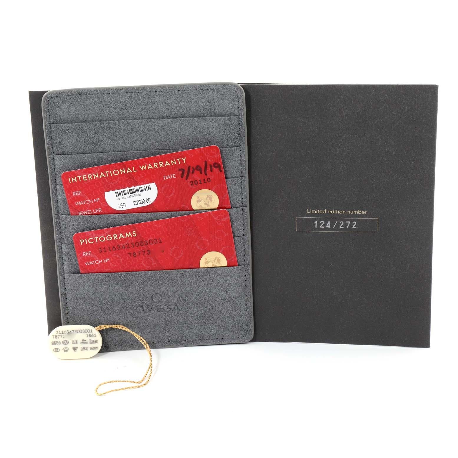 Omega Speedmaster Moonwatch Apollo 17 LE Mens Watch 311.63.42.30.03.001 Box Card 1