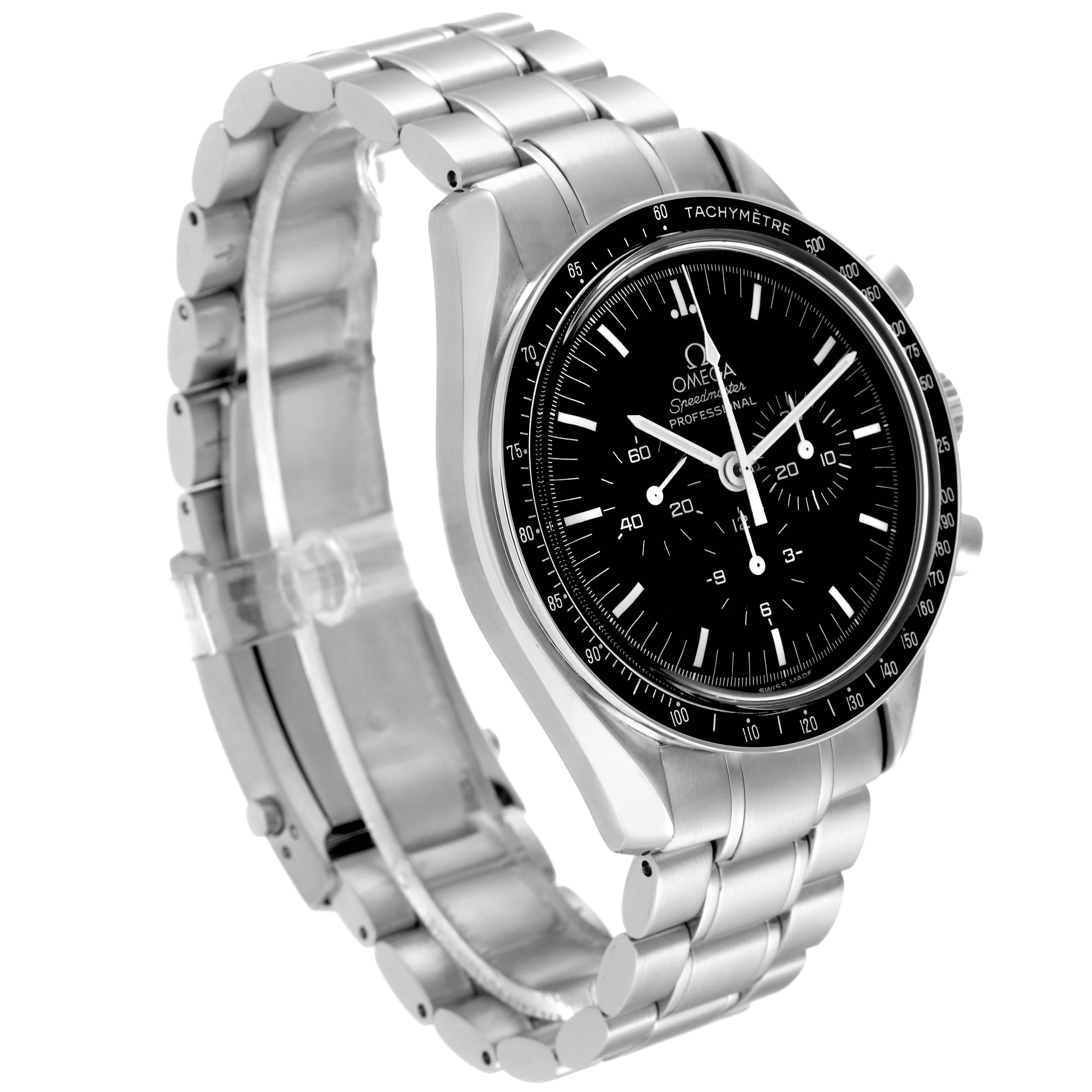 Omega Speedmaster MoonWatch Chronograph Black Dial Steel Mens Watch 3570.50.00 In Excellent Condition In Atlanta, GA