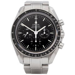 Used Omega Speedmaster Moonwatch Chronograph Stainless Steel Wristwatch