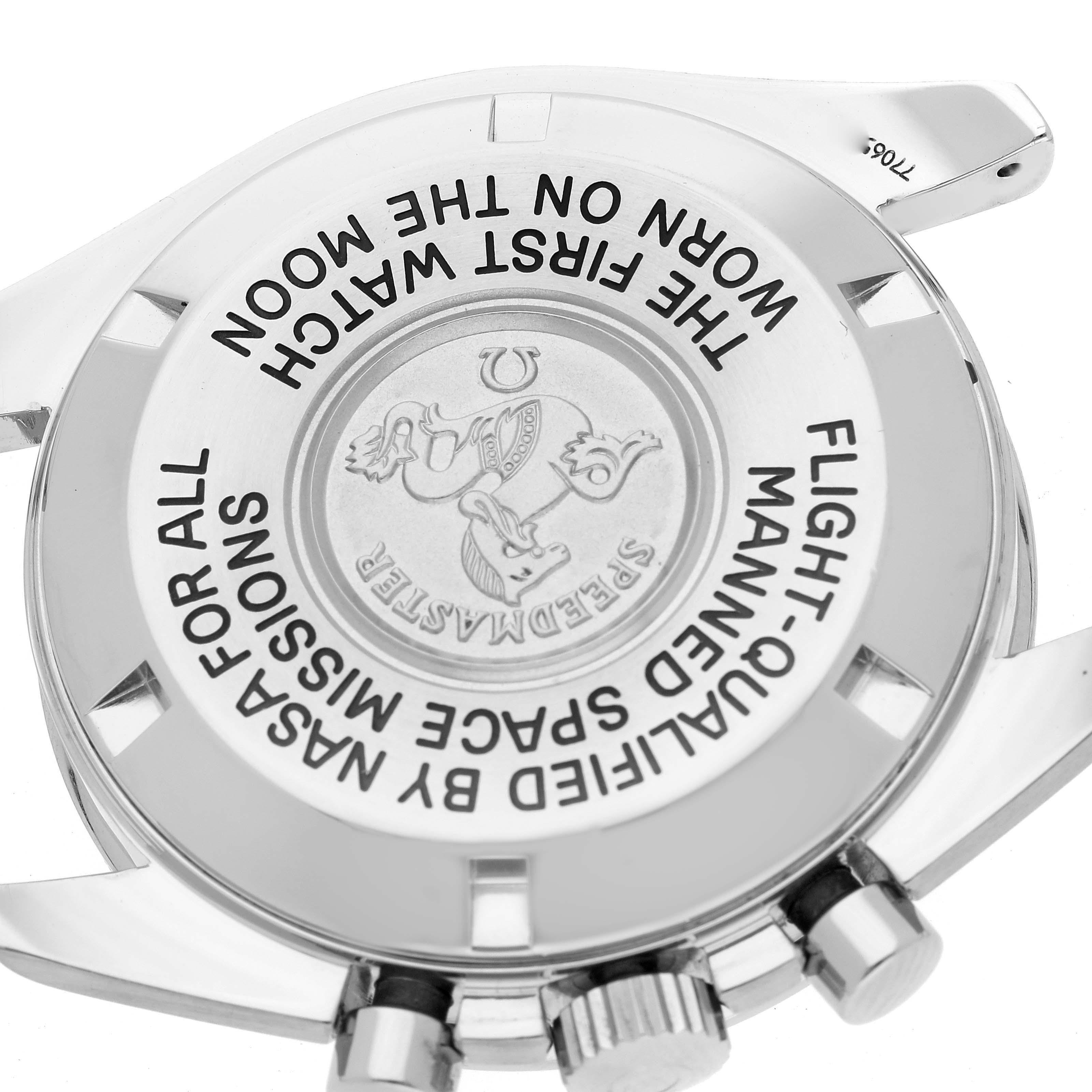 Omega Speedmaster Moon Watch Chronograph Stahl Herrenuhr 3570,50,00 Box Card im Zustand „Hervorragend“ im Angebot in Atlanta, GA