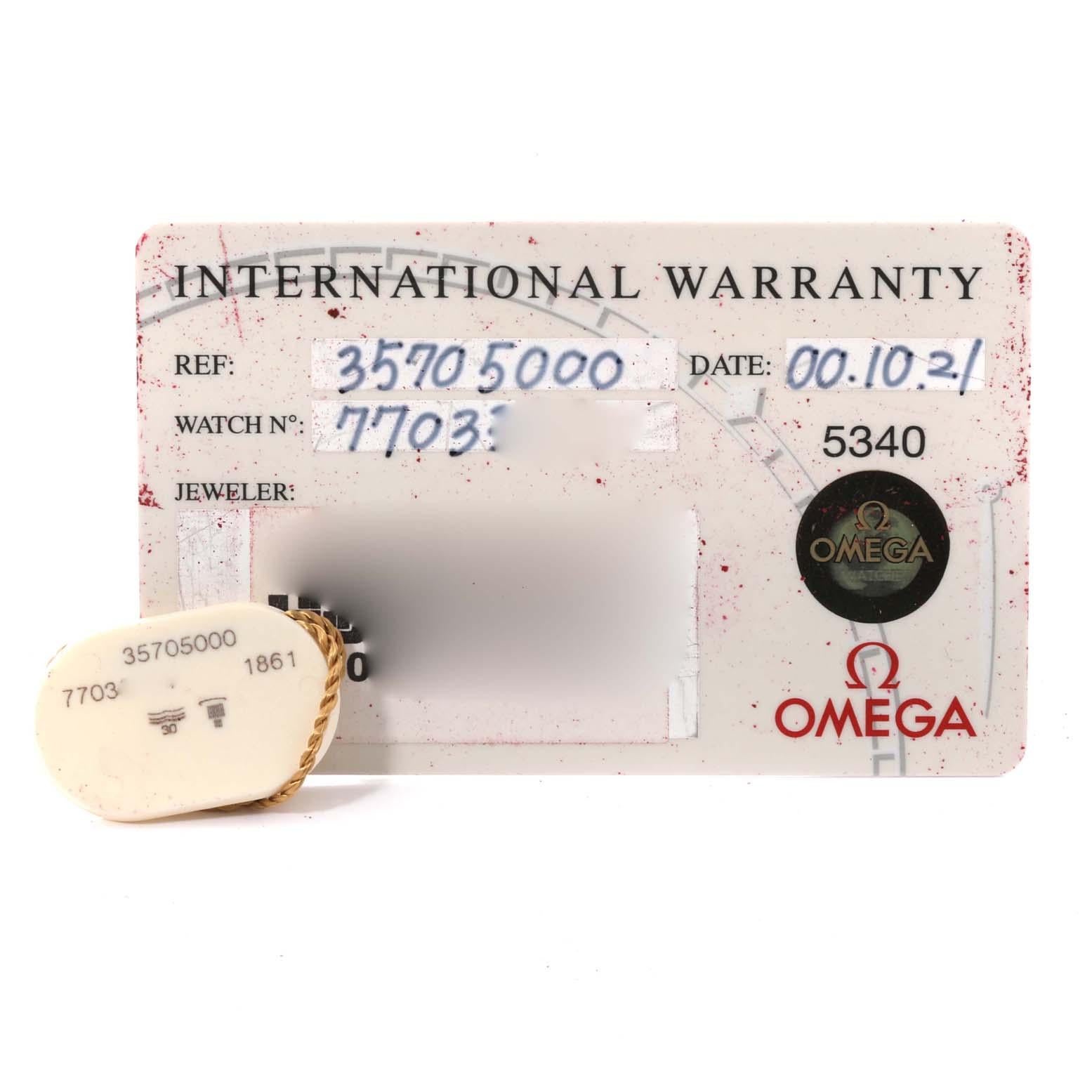 Omega Speedmaster Montre Chronographe en acier pour hommes 3570.50.00 Boîte Card 2