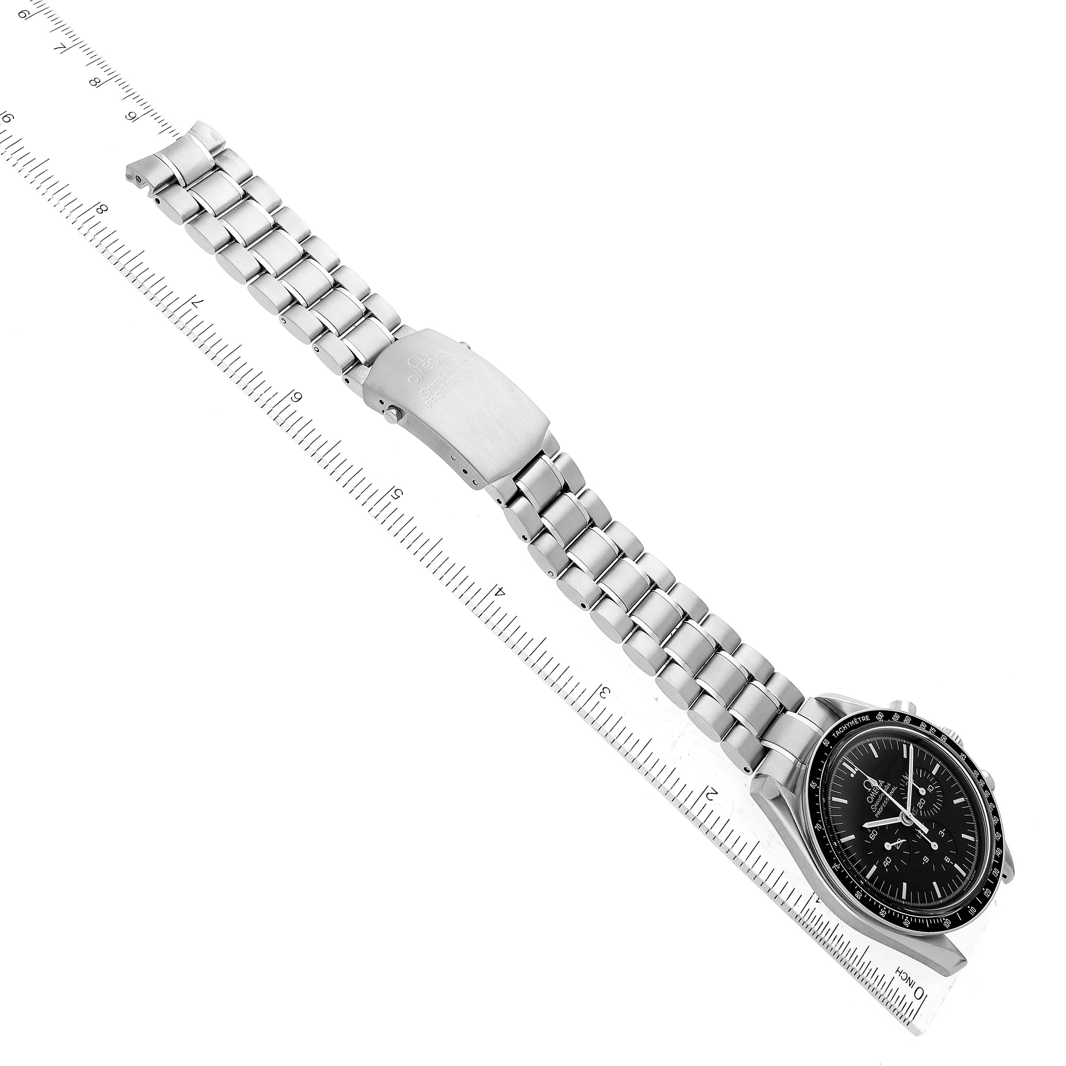 Omega Speedmaster Moonwatch Hesalite Sapphire Steel Mens Watch 3572.50.00 For Sale 6