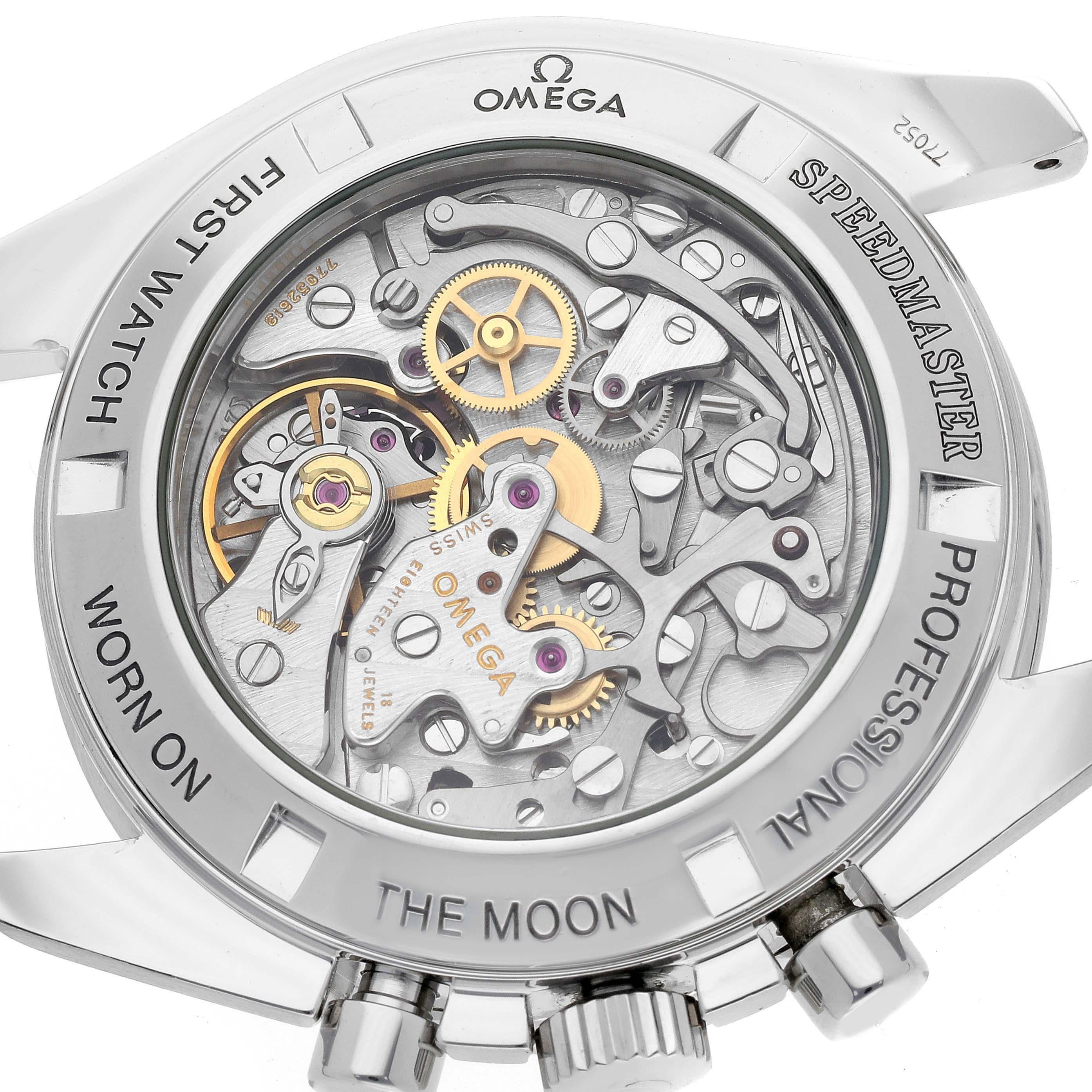 Omega Speedmaster Moonwatch Hesalite Sapphire Steel Mens Watch 3572.50.00 In Excellent Condition For Sale In Atlanta, GA