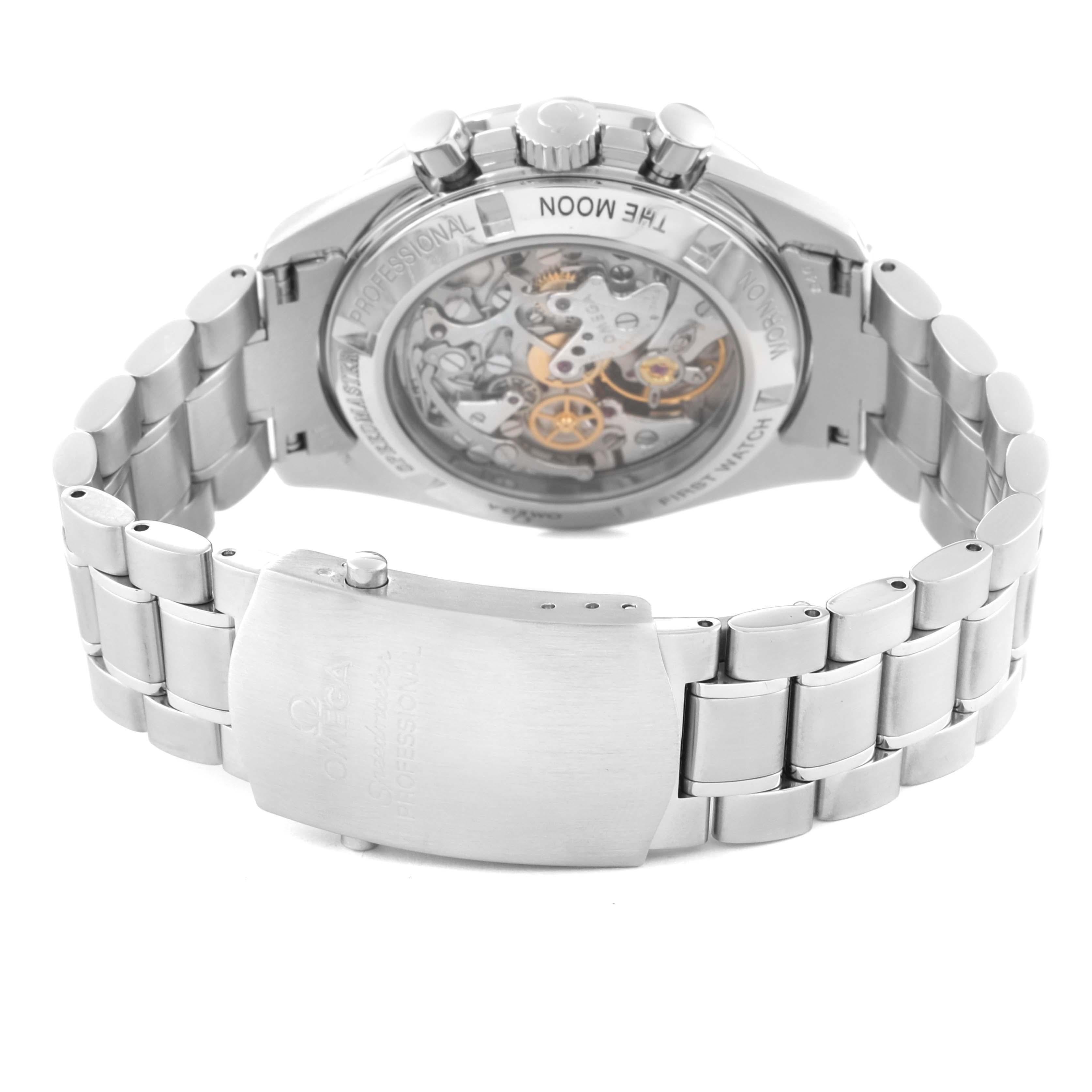 Omega Speedmaster Moonwatch Hesalite Sapphire Steel Mens Watch 3572.50.00 For Sale 1