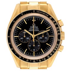 Vintage Omega Speedmaster Moonwatch Jubilee 27 CHRO C12 Yellow Gold Watch 3191.50