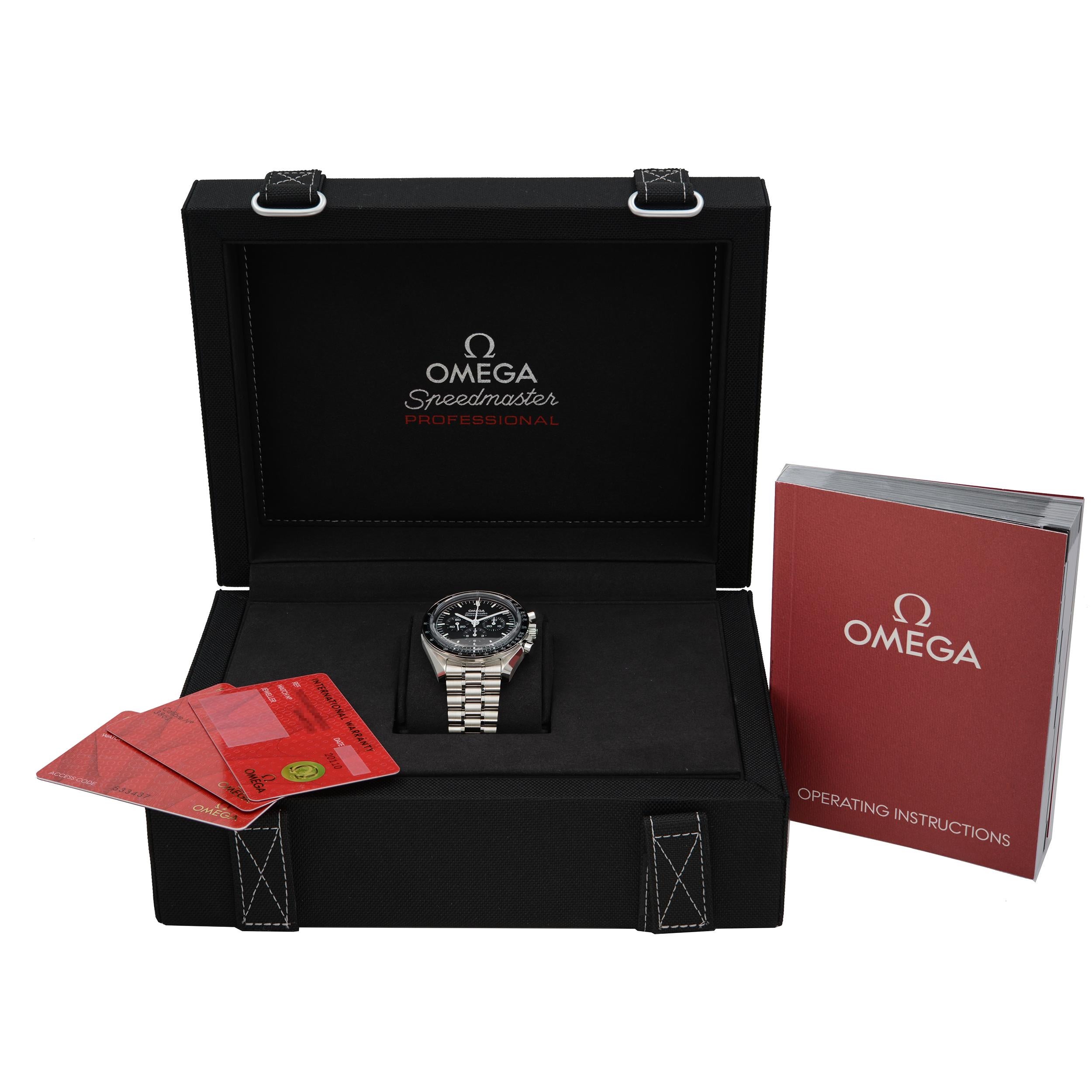 Men's Omega Speedmaster Moonwatch Steel Black Dial Hand-Wind 310.30.42.50.01.002 For Sale