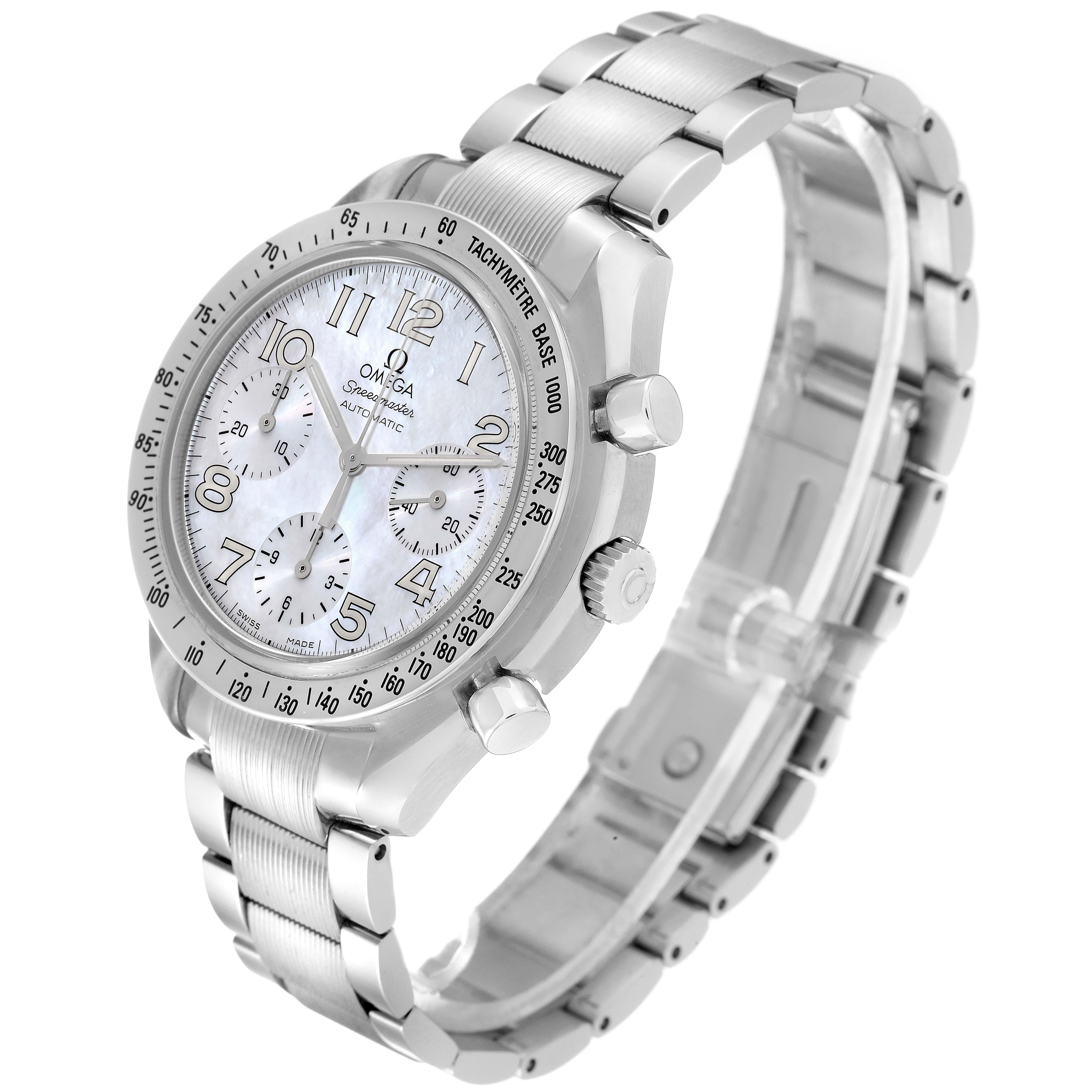 Omega Speedmaster Perlmutt Zifferblatt Stahl Herrenuhr 3534.70,00 Kartenetui im Zustand „Hervorragend“ in Atlanta, GA