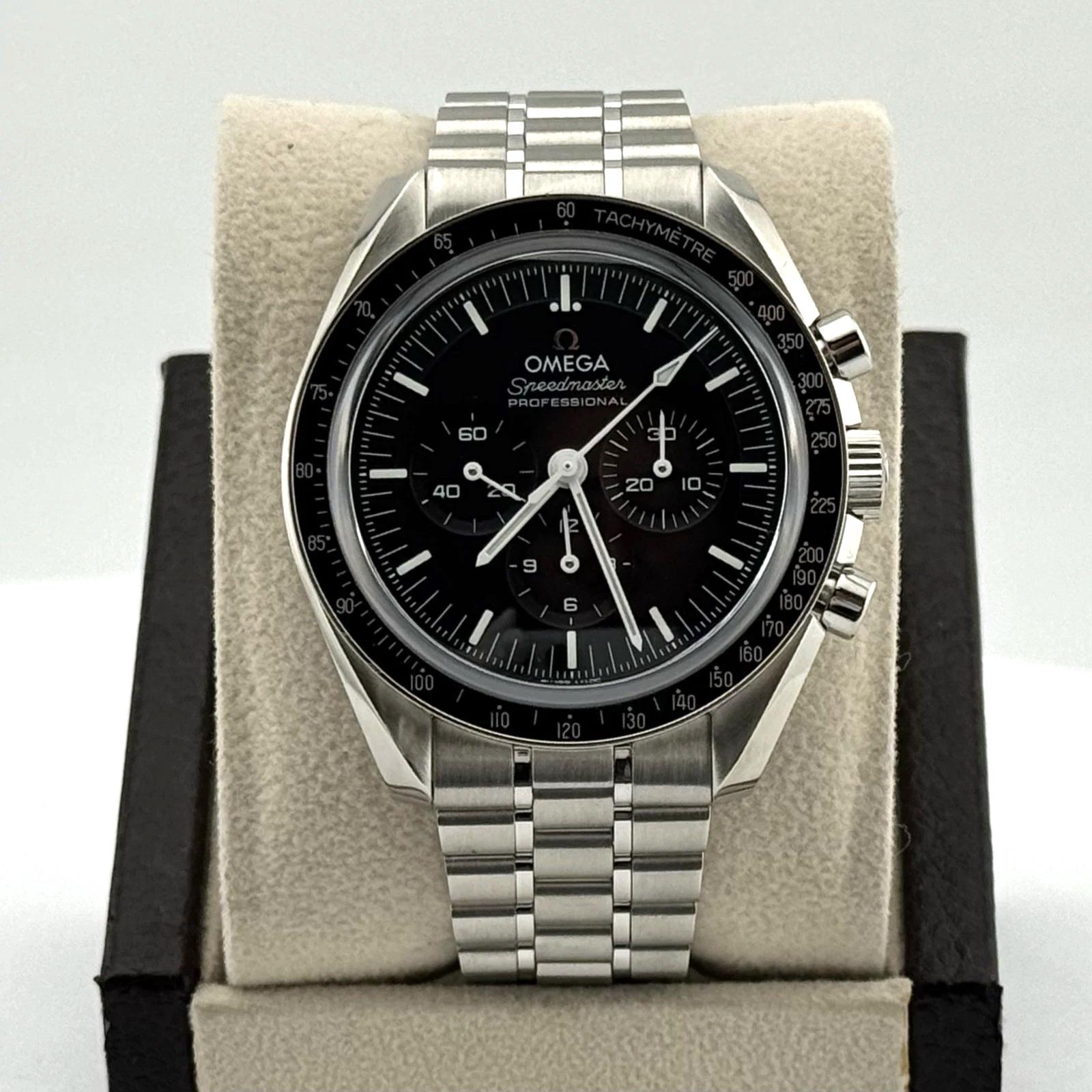 Omega Speedmaster Professional Moonwatch 310.32.42.50.01.002 42 Acier Boîte Papier Excellent état - En vente à San Diego, CA