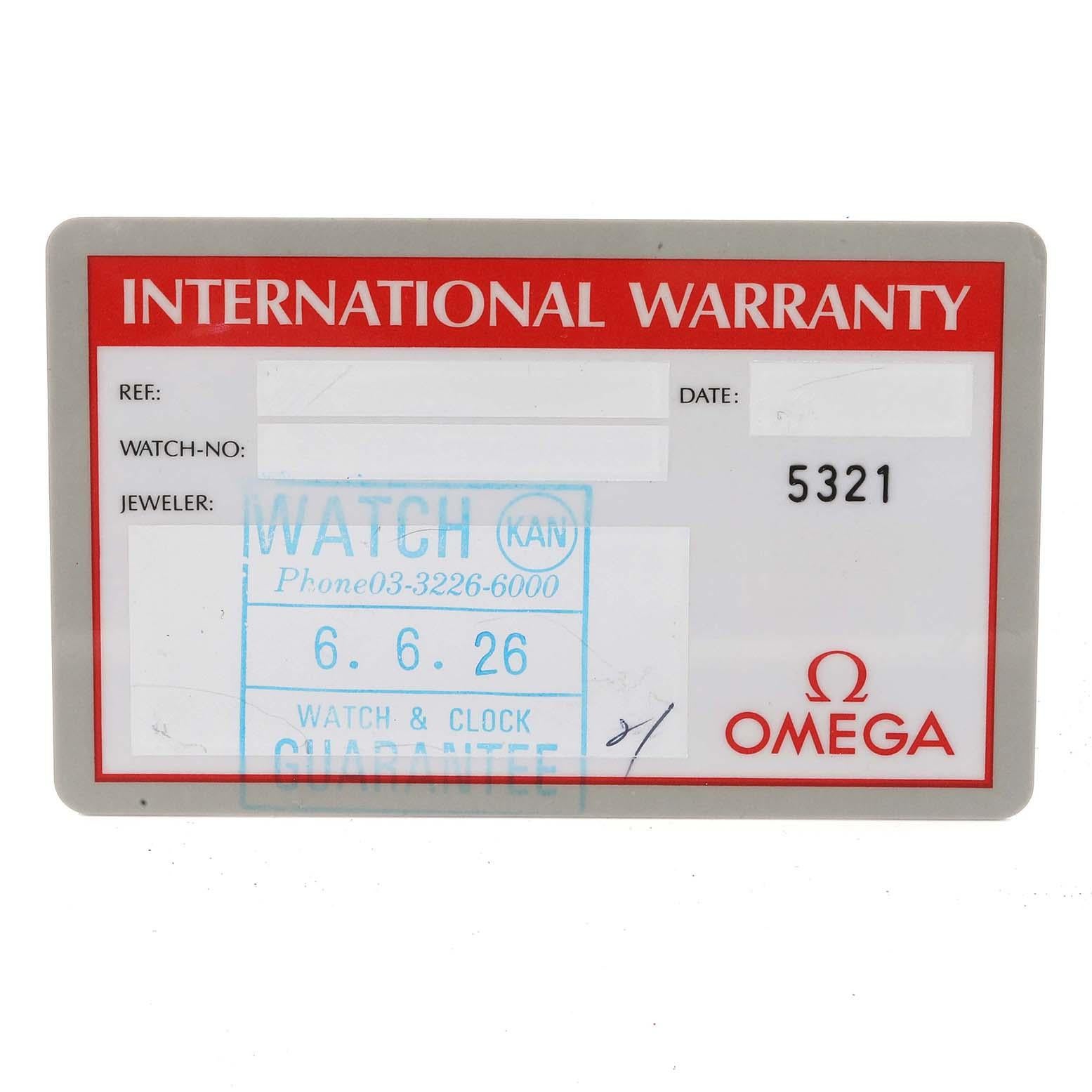 Omega Montre pour hommes Speedmaster Professional Moonwatch en acier 3592,50.00 Card en vente 5