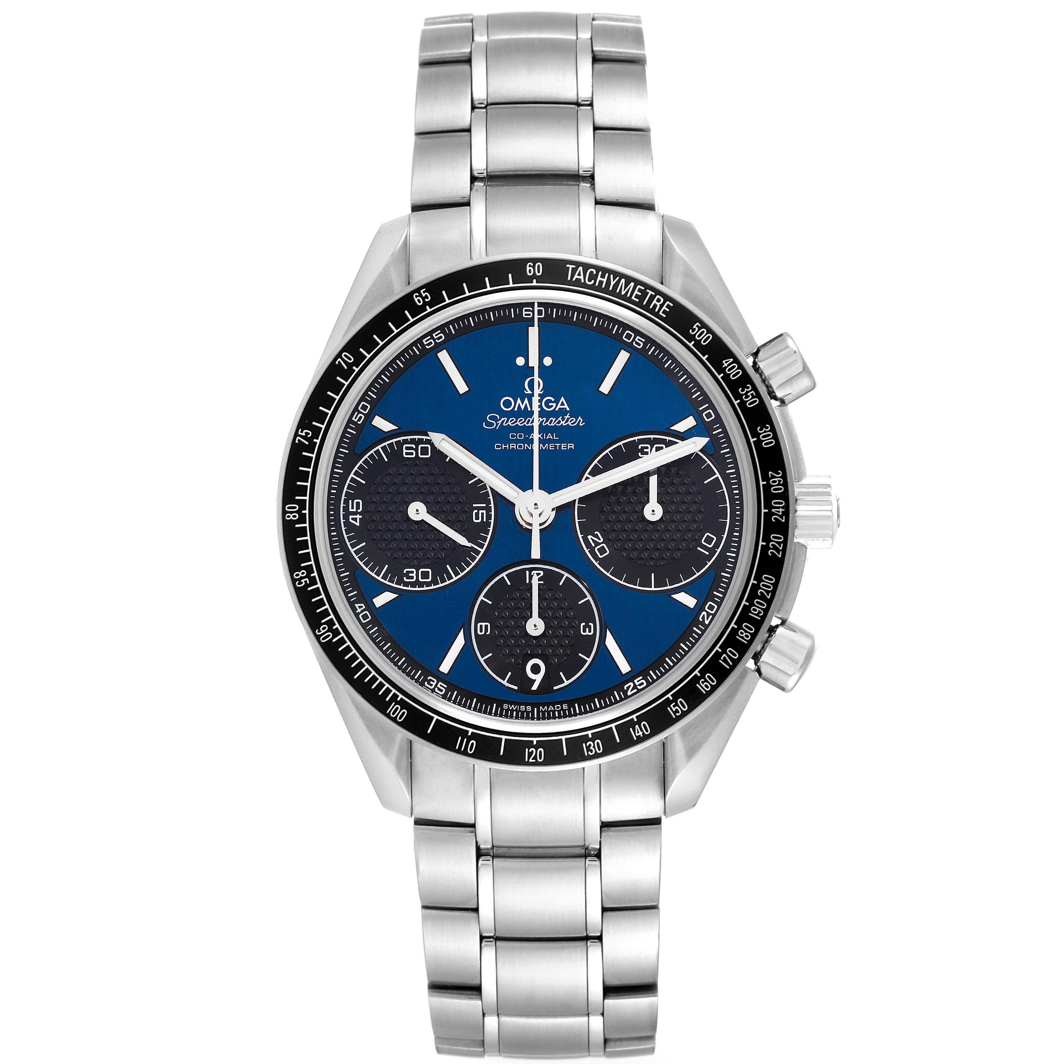 Omega Speedmaster Racing Blue Dial Steel Mens Watch 326.30.40.50.03.001 ...