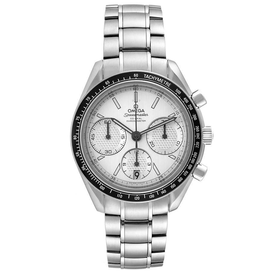 Omega Speedmaster Racing Chrono Mens Watch 326.30.40.50.02.001 Unworn. COSC-certified Omega automatic chronograph movement with a column-wheel mechanism, a Co-Axial Escapement, and a silicon balance spring. Caliber 3330. Stainless steel round case