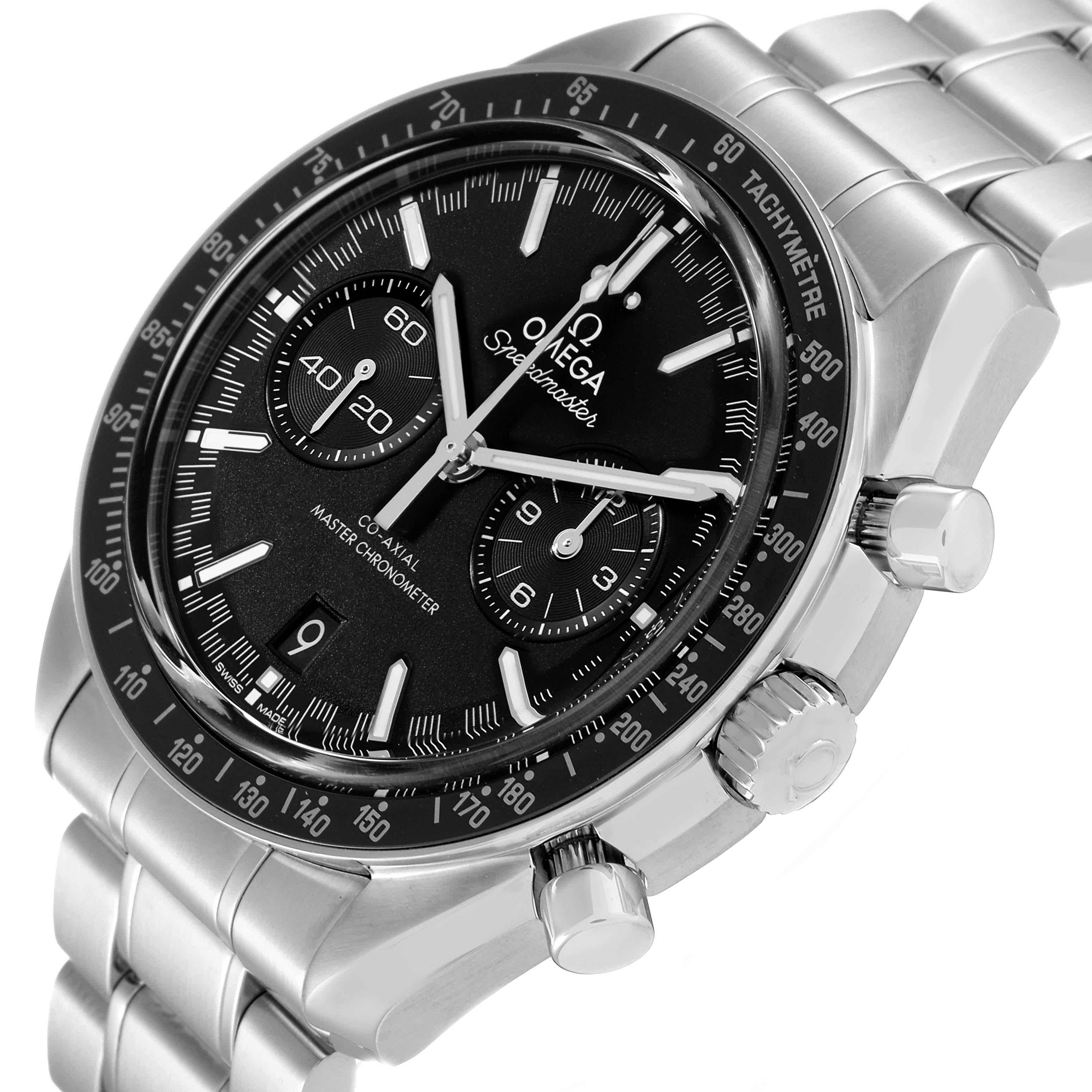 Omega Speedmaster Racing Co-Axial 44 Steel Watch 329.30.44.51.01.001 Box Card For Sale 1