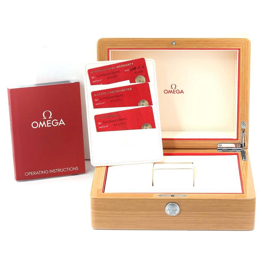 Omega Speedmaster Racing Co-Axial 44 Steel Watch 329.30.44.51.06.001 Box Card For Sale 3