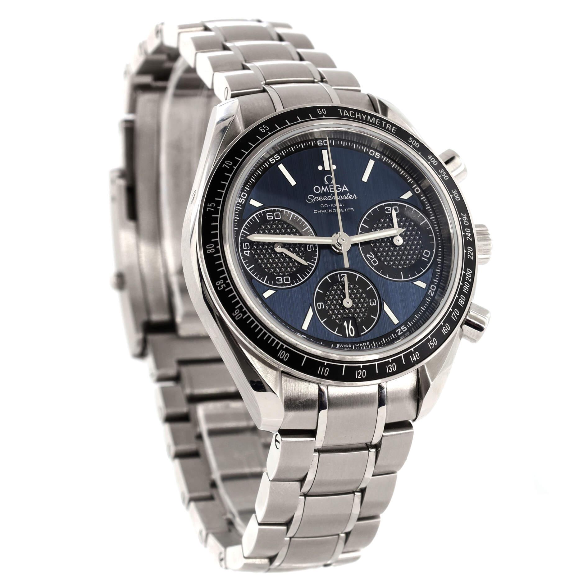 Omega Speedmaster Racing Co-Axial Chronograph Automatikuhr Edelstahl 40 im Zustand „Gut“ in New York, NY