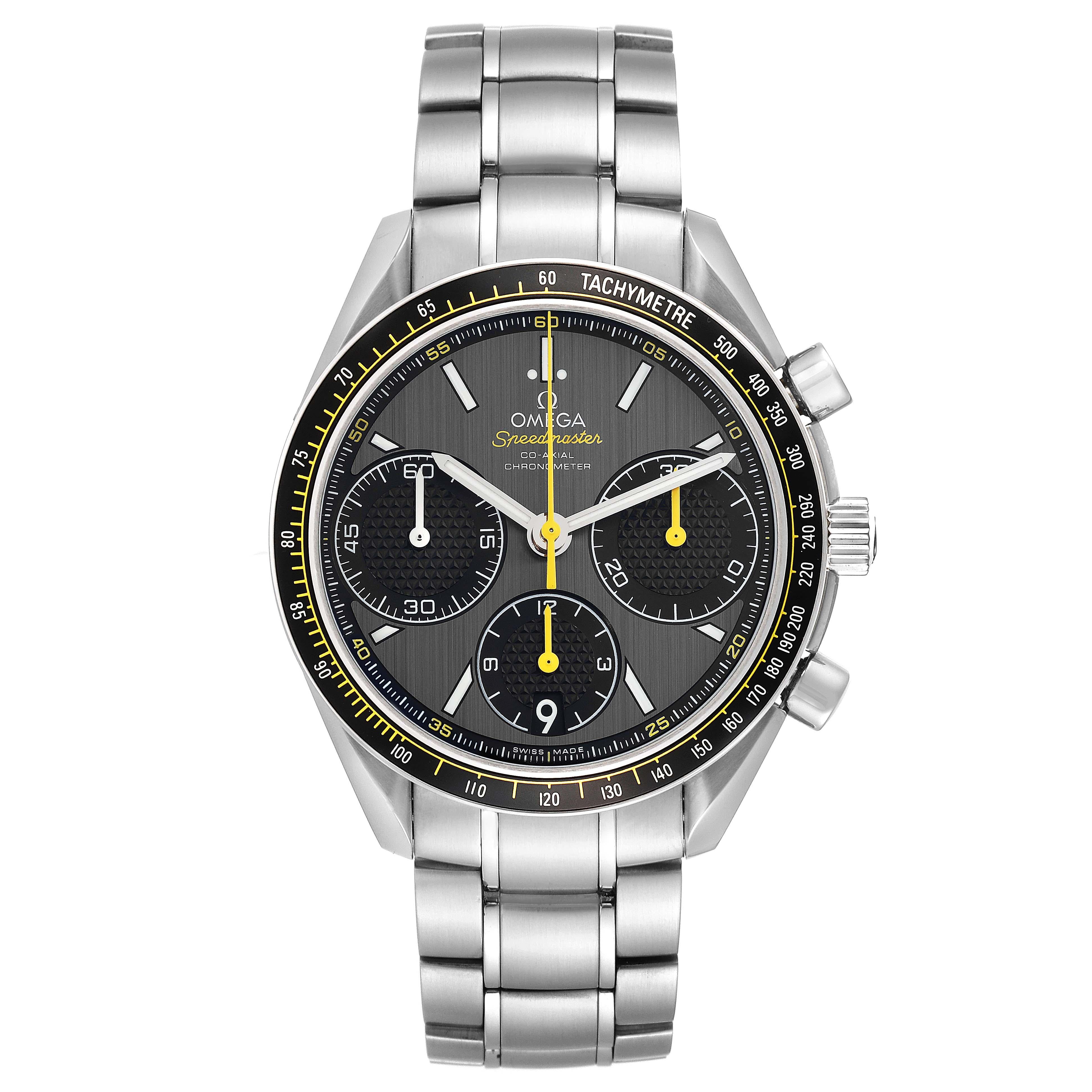 Omega Speedmaster Racing Co-Axial Steel Mens Watch 326.30.40.50.06.001 In Excellent Condition For Sale In Atlanta, GA