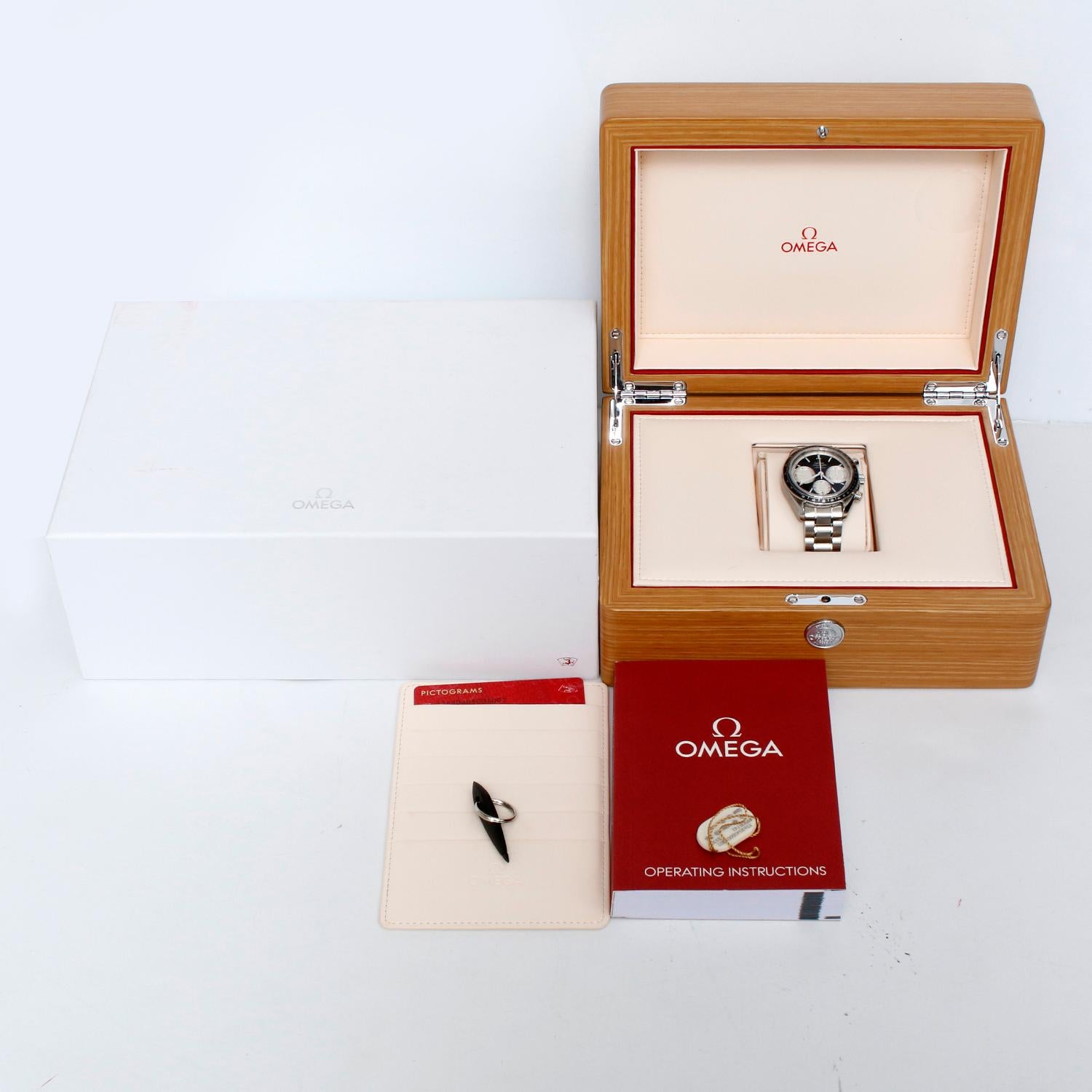 Omega Speedmaster Racing Men's Steel Chronograph Watch 326.30.40.50.01.002 In Excellent Condition In Dallas, TX