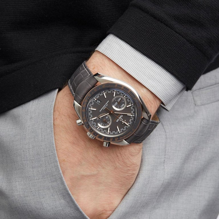 Omega Speedmaster Racing Stainless Steel and 18k Rose Gold 32923445106001 Watch at 1stDibs